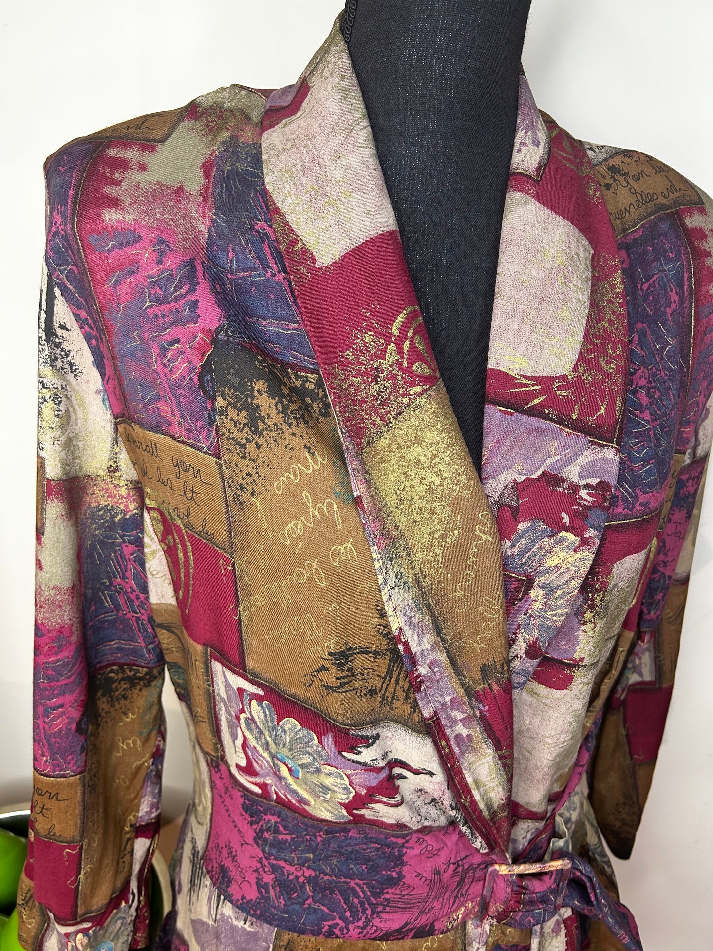 Meryl Fashions Ltd. Vintage Tie-Waist Peplum Blazer