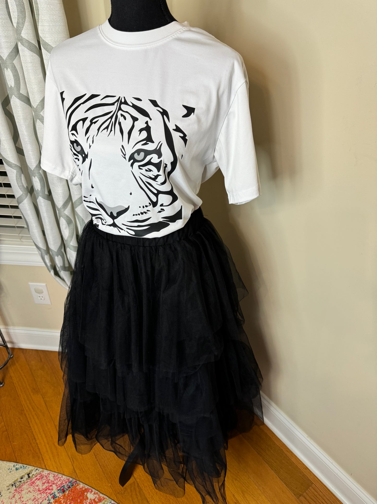 Graphic Tee w/ Tulle Skirt (NWT) by CHICWISH