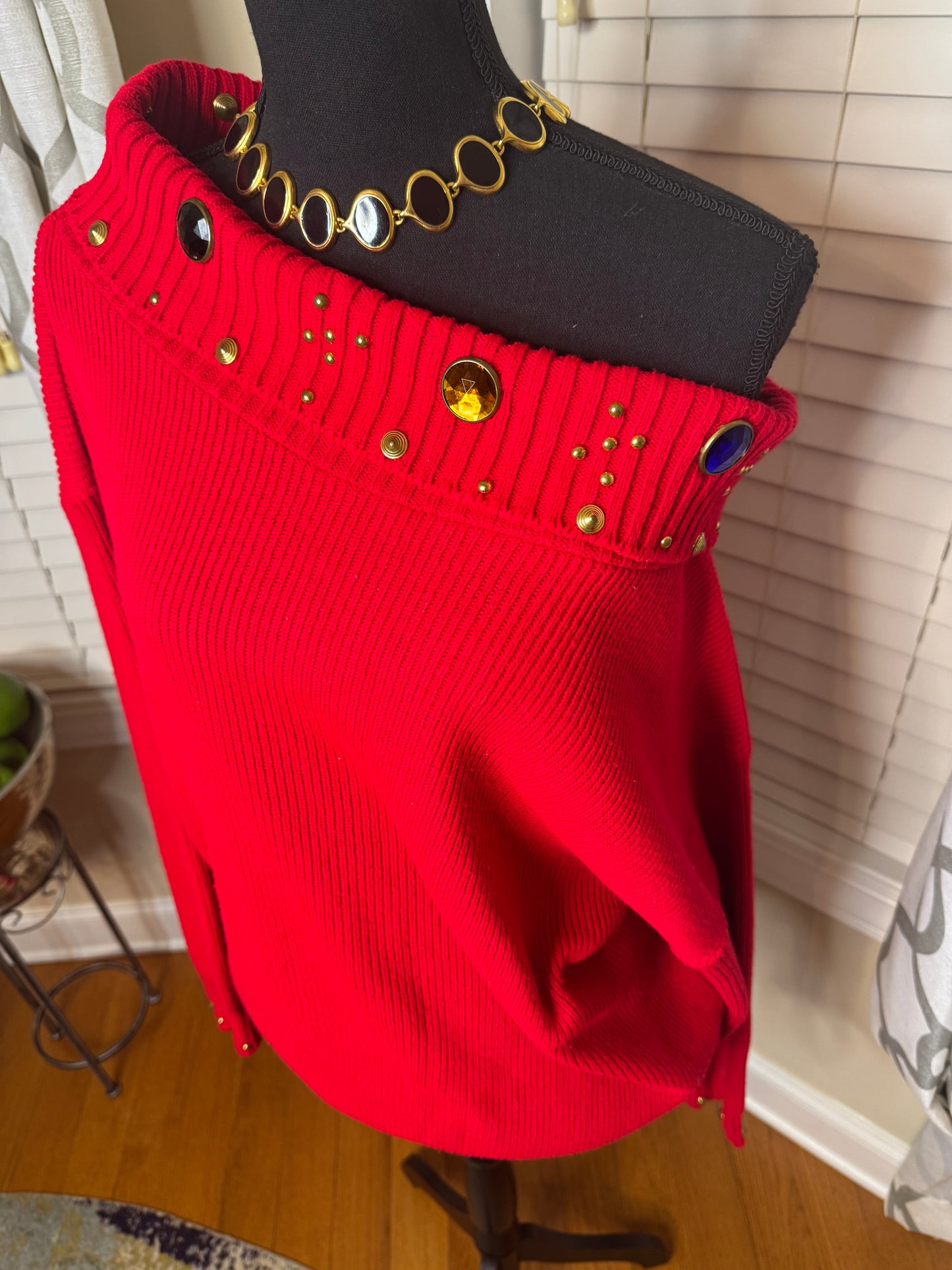 Bejeweled Crowlneck Sweater