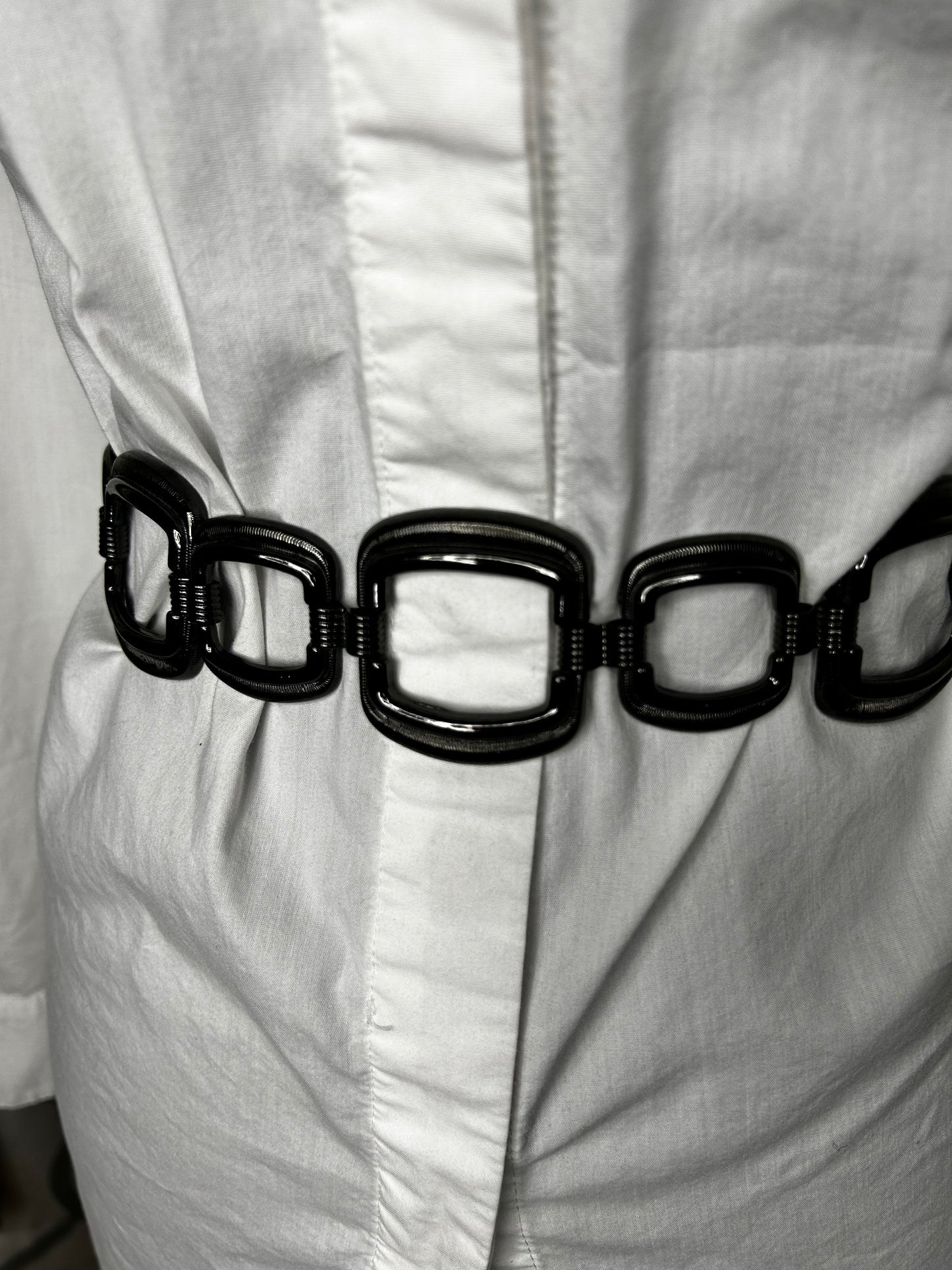 Vintage Chico's Black Chain Belt