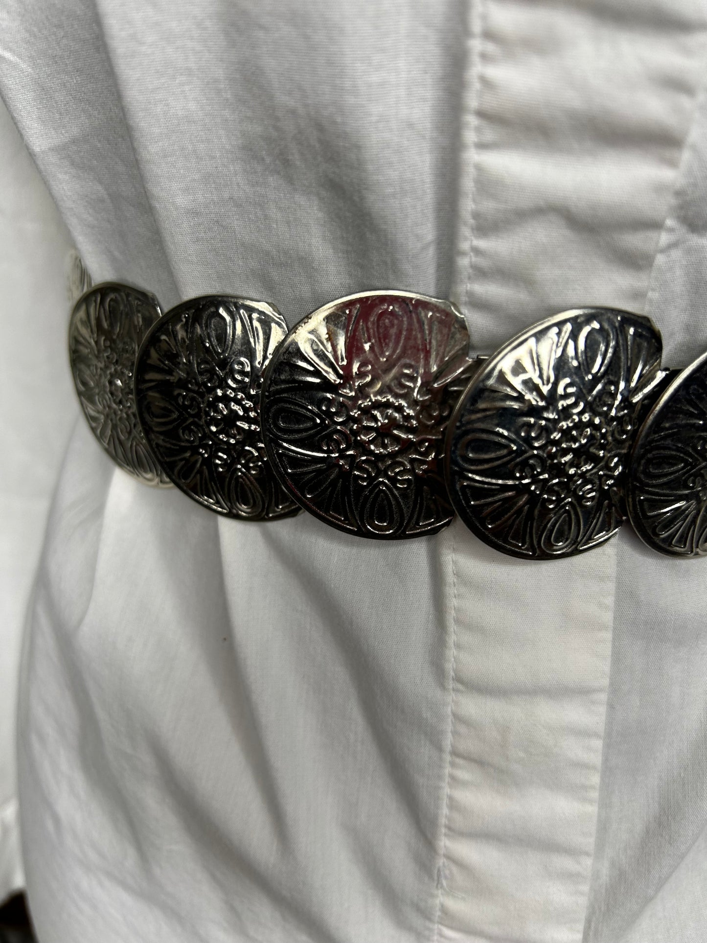 Silver Vintage Coin Belt