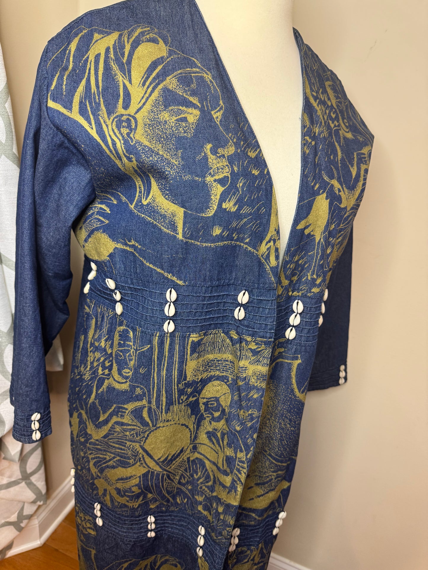 Molato Open Denim Duster with Shells