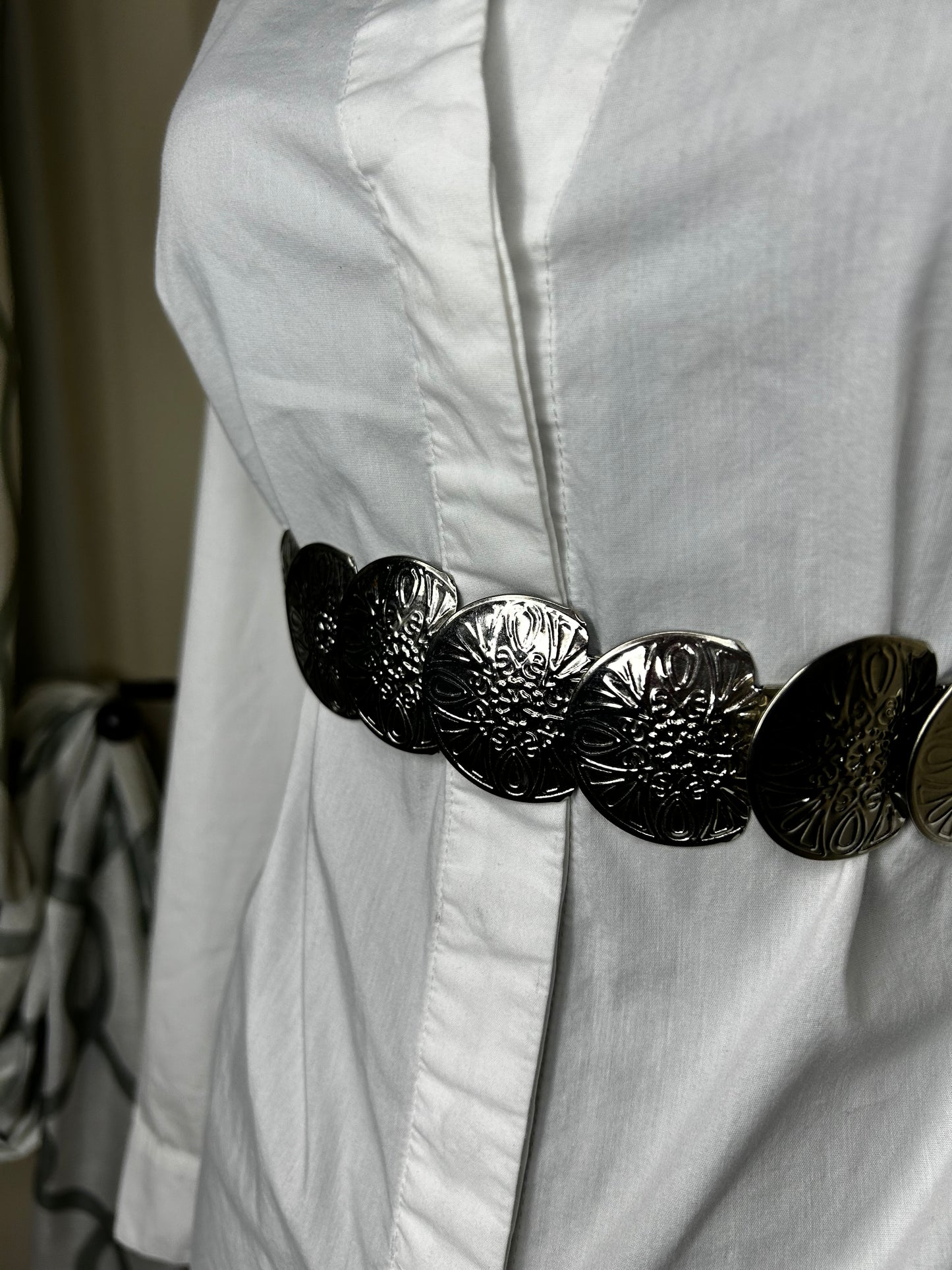 Silver Vintage Coin Belt