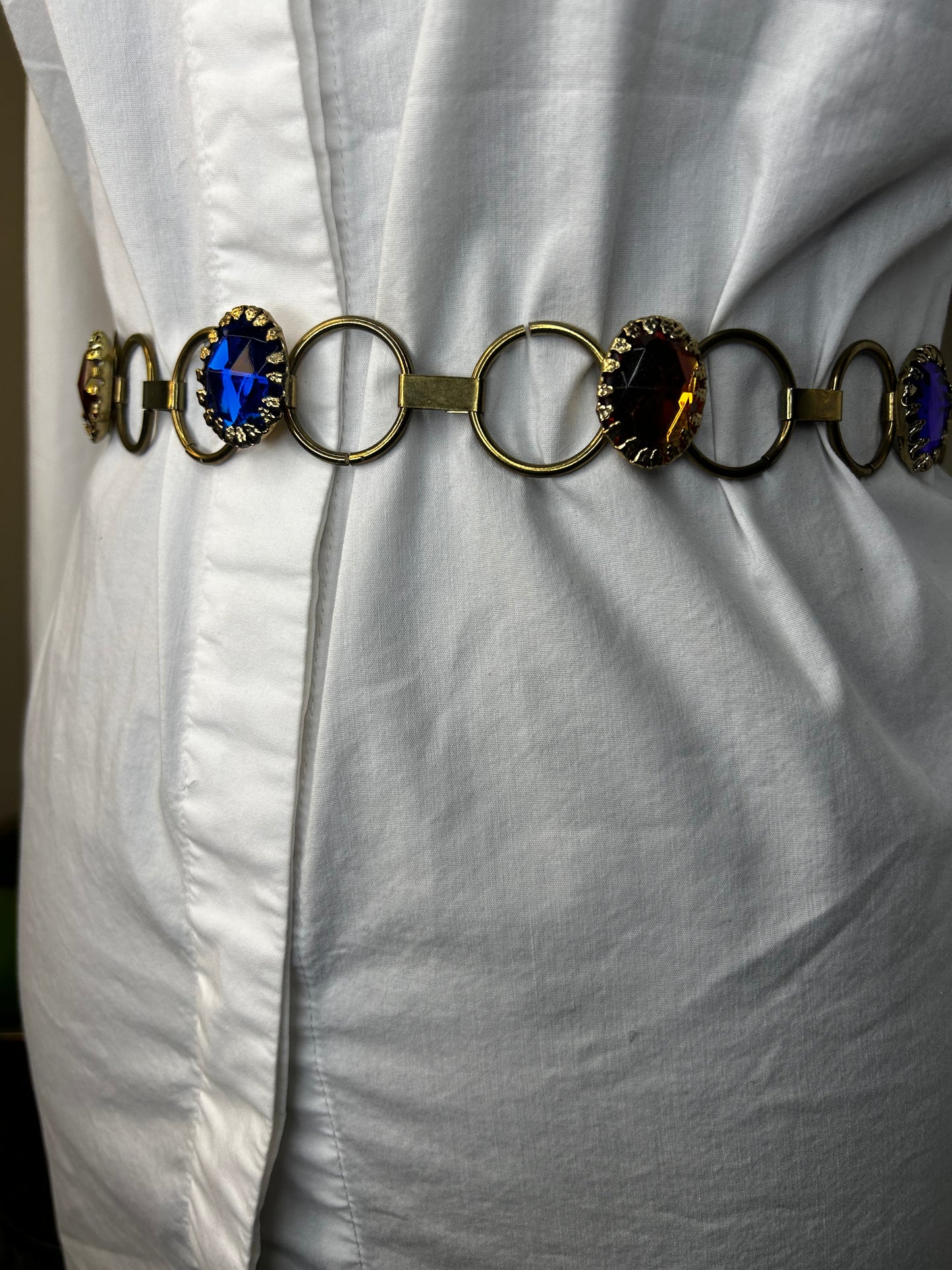 Gold Tone Gemstone Belt