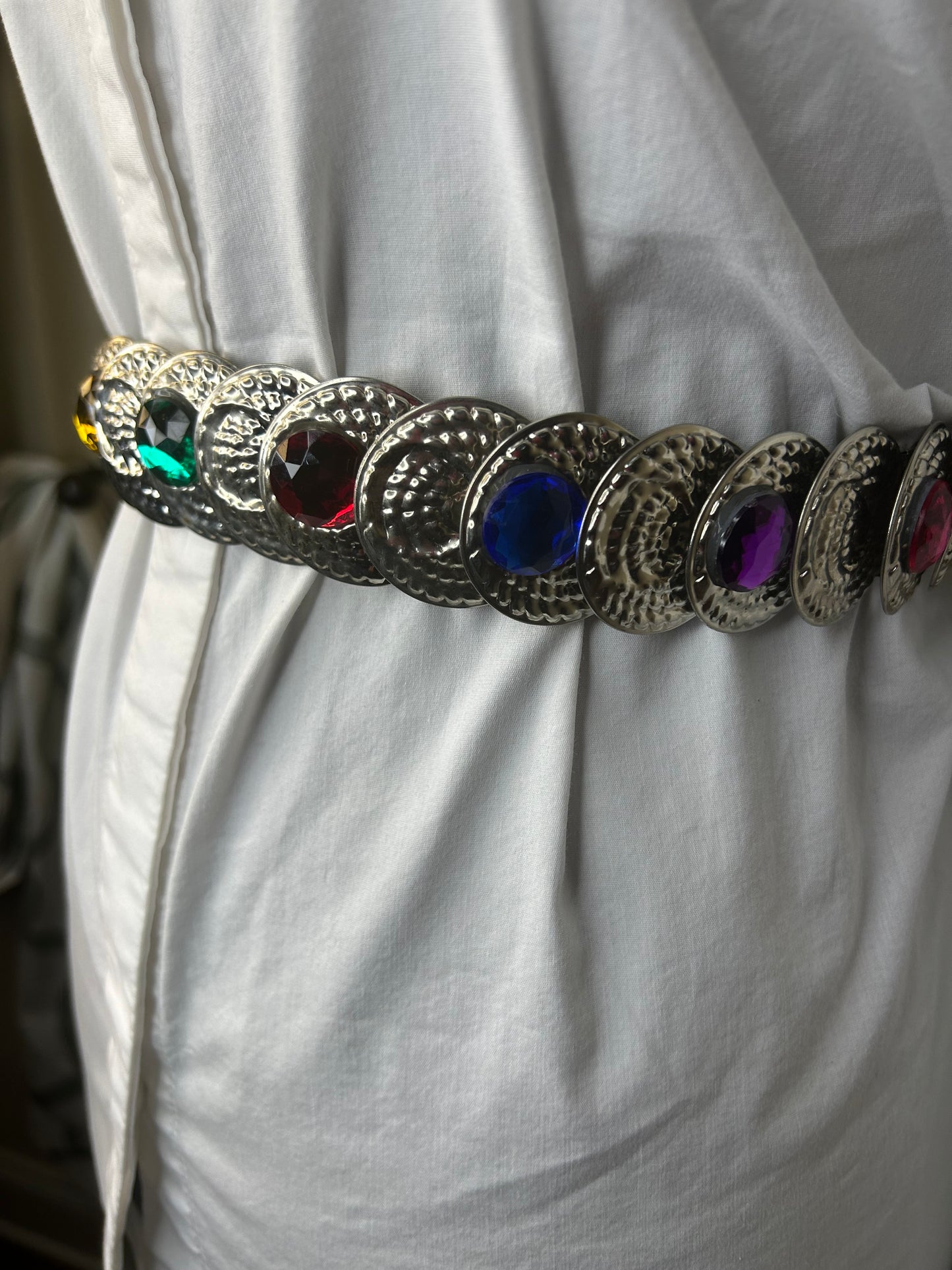 Vtg 80s Bejeweled Belt