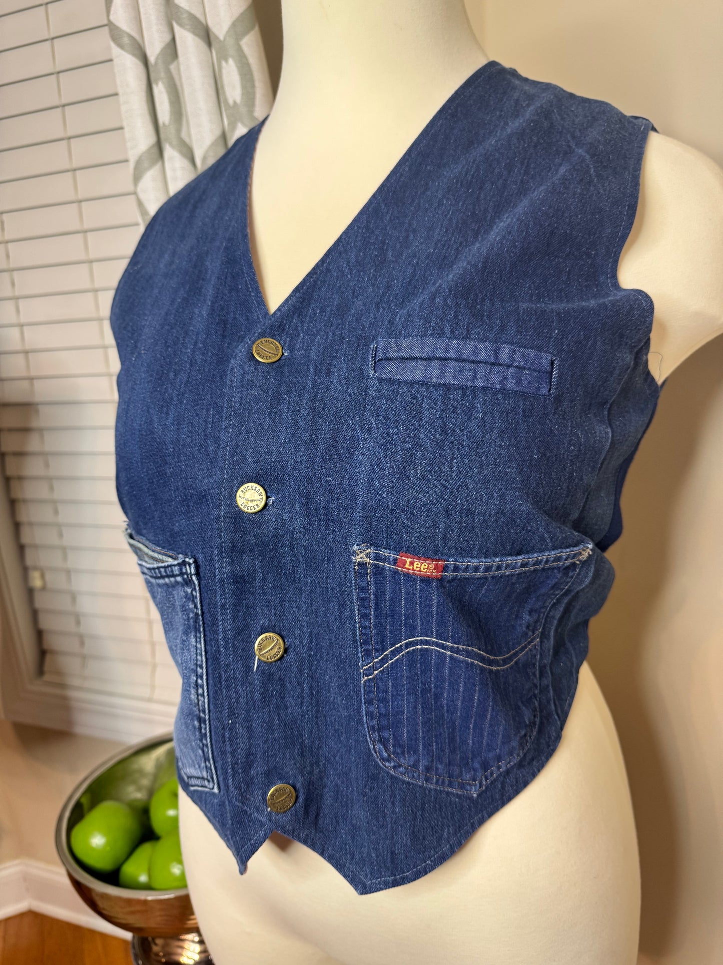 Vtg Lee Denim Vest