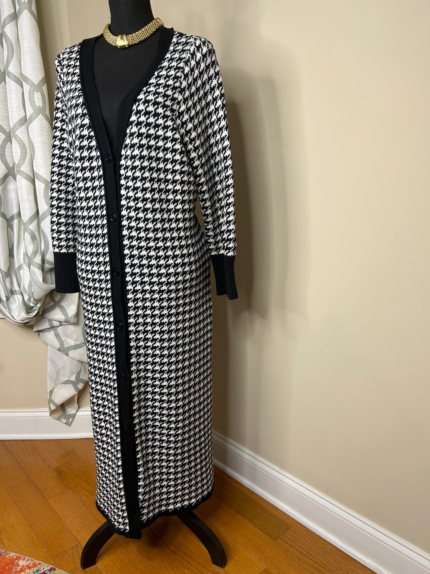 Jessica London Vintage Houndstooth Duster