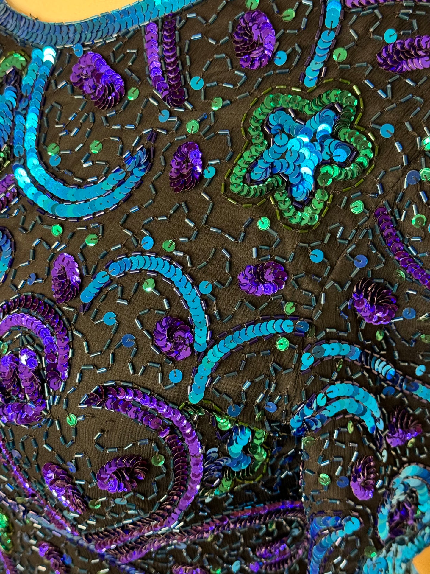 Laurence Kazar Vintage Sequin Blouse