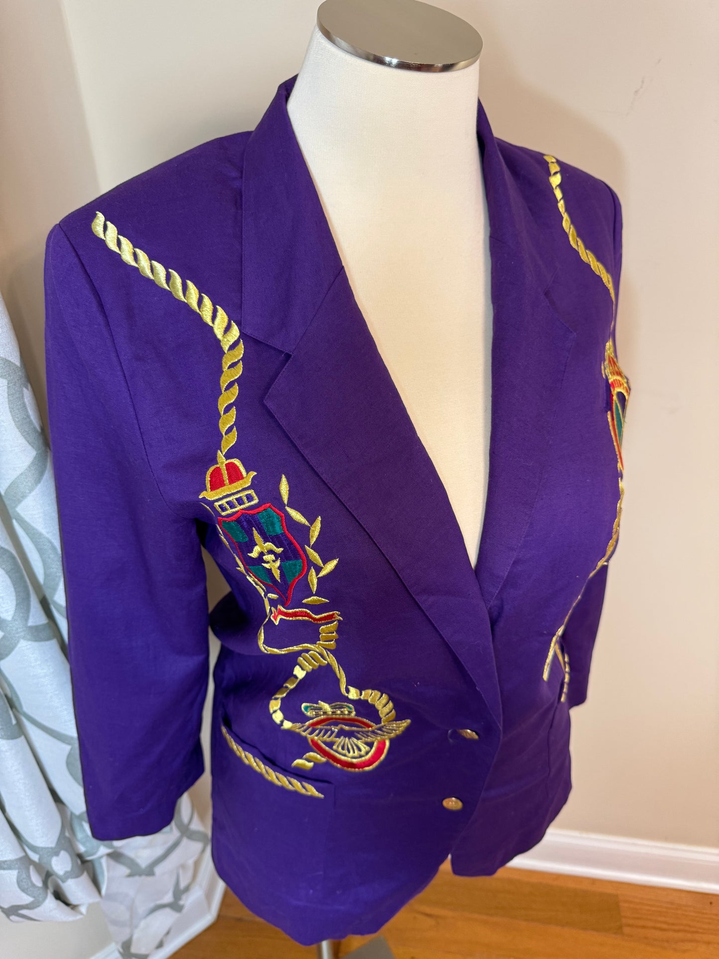 Vintage Adam Douglas Embroidered Blazer
