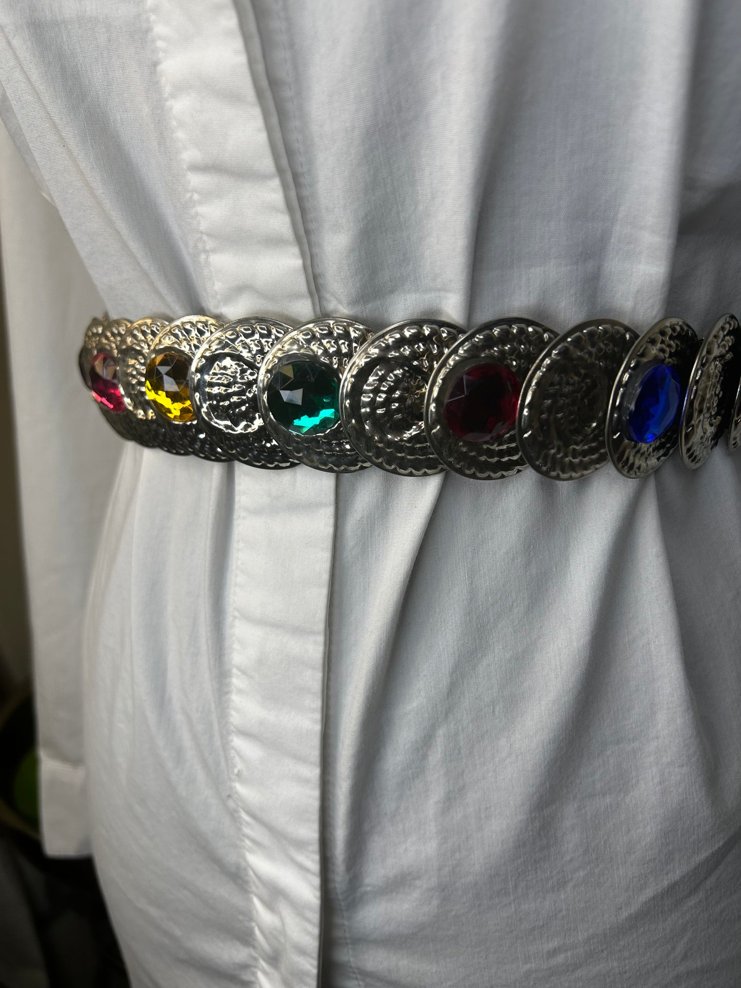 Vtg 80s Bejeweled Belt