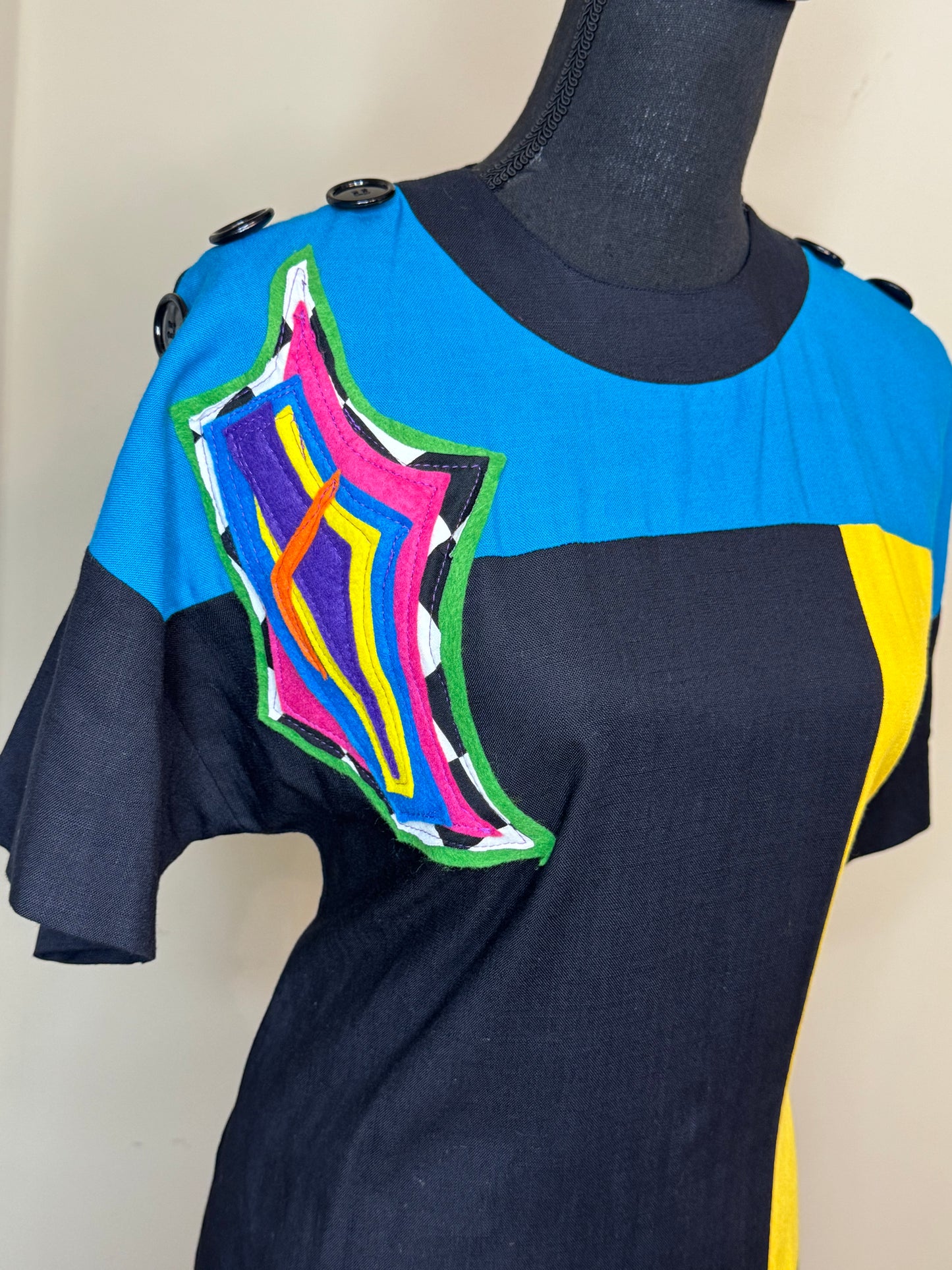 Vintage Leslie Fay Colorblock Dress