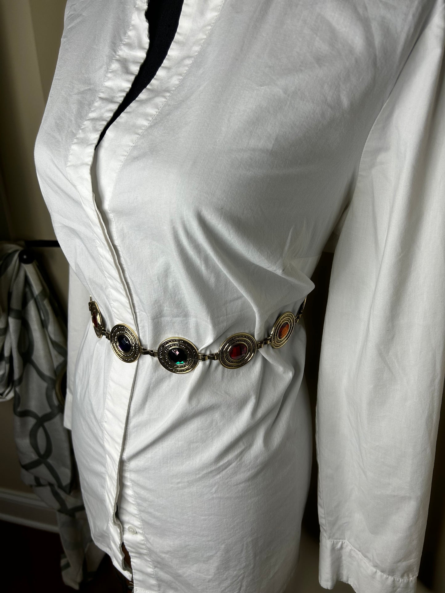 Multi Coloured Jewel Vintage Chain Belt