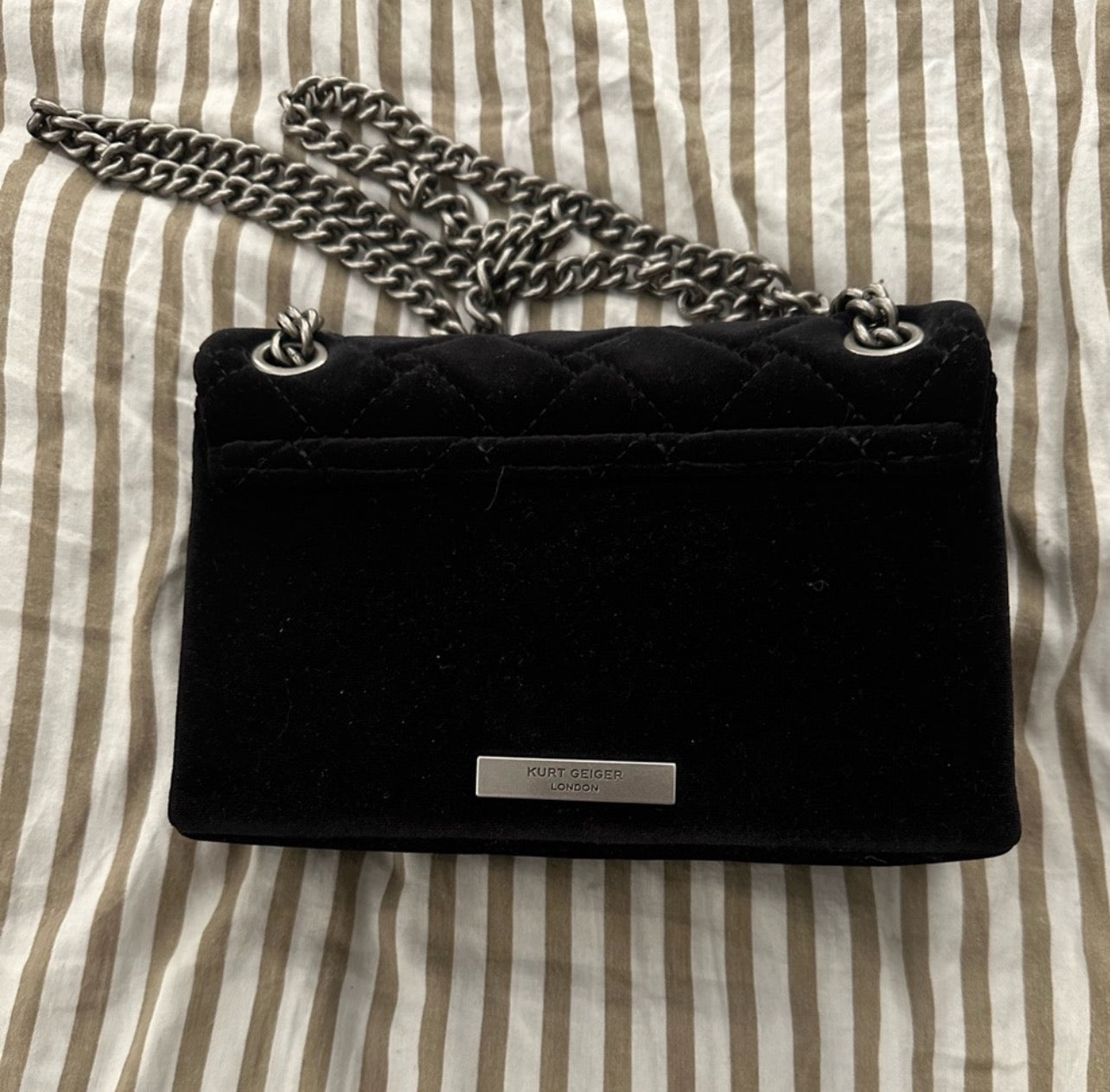 Kurt Geiger Mini Kensington Velvet Colorful Bejeweled Crossbody/Shoulder Bag