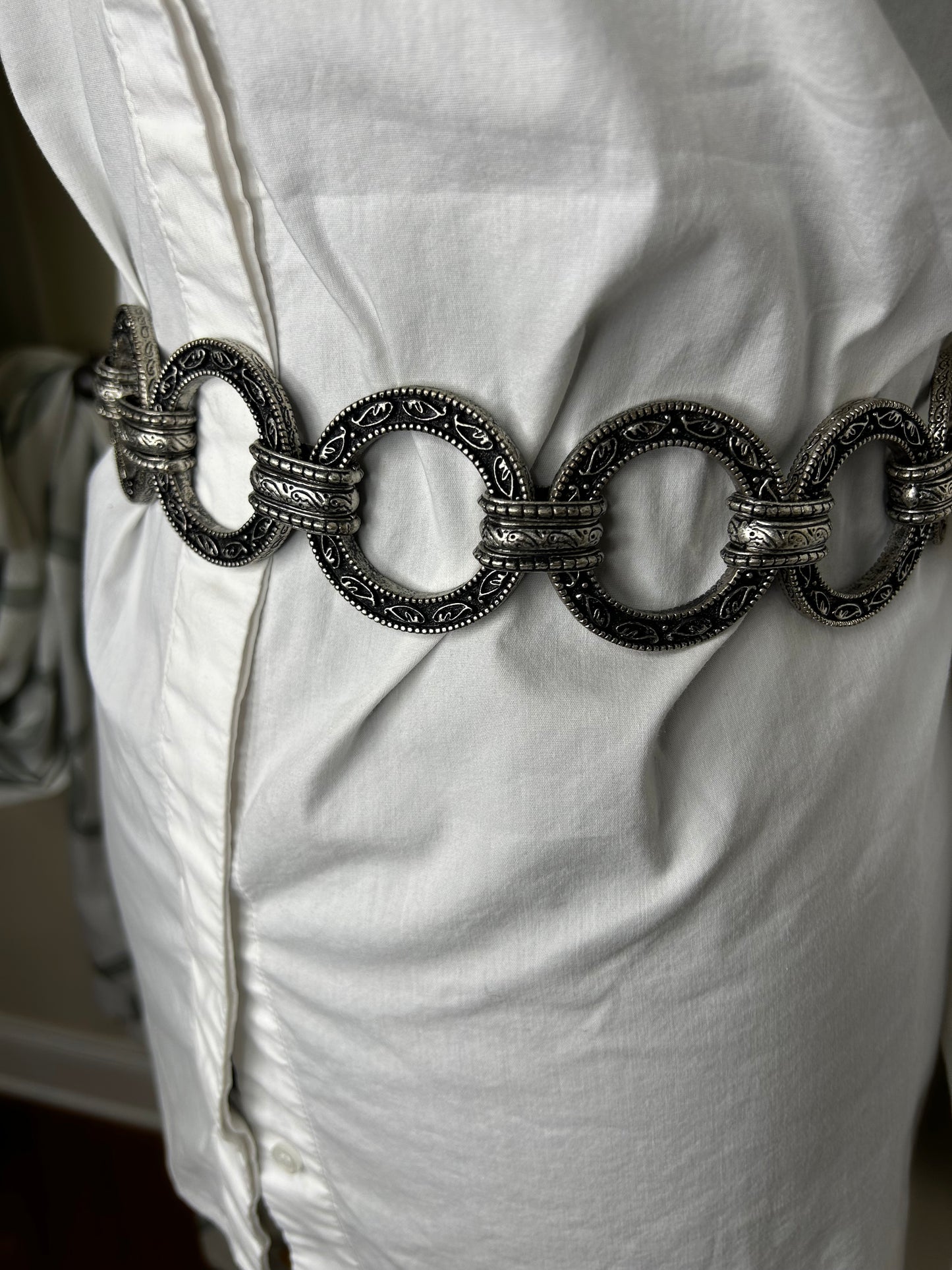 Vintage Chico's Chain Belt (Silver/Black Mixed)