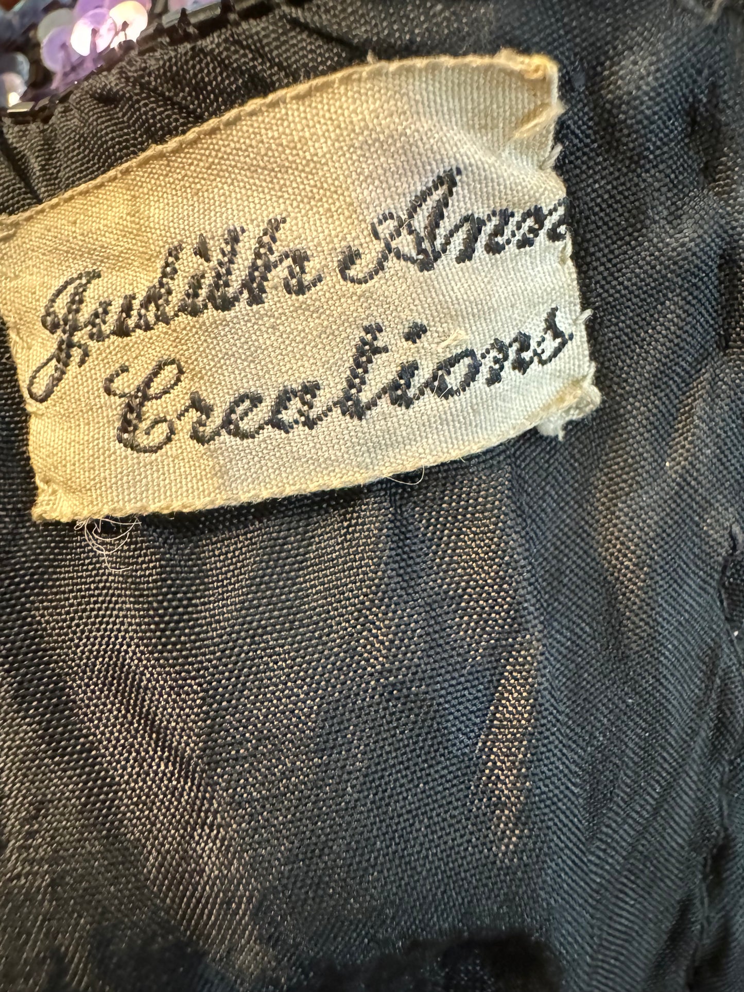 Judith Ann Creations 1980s Sequin Geometric Dress