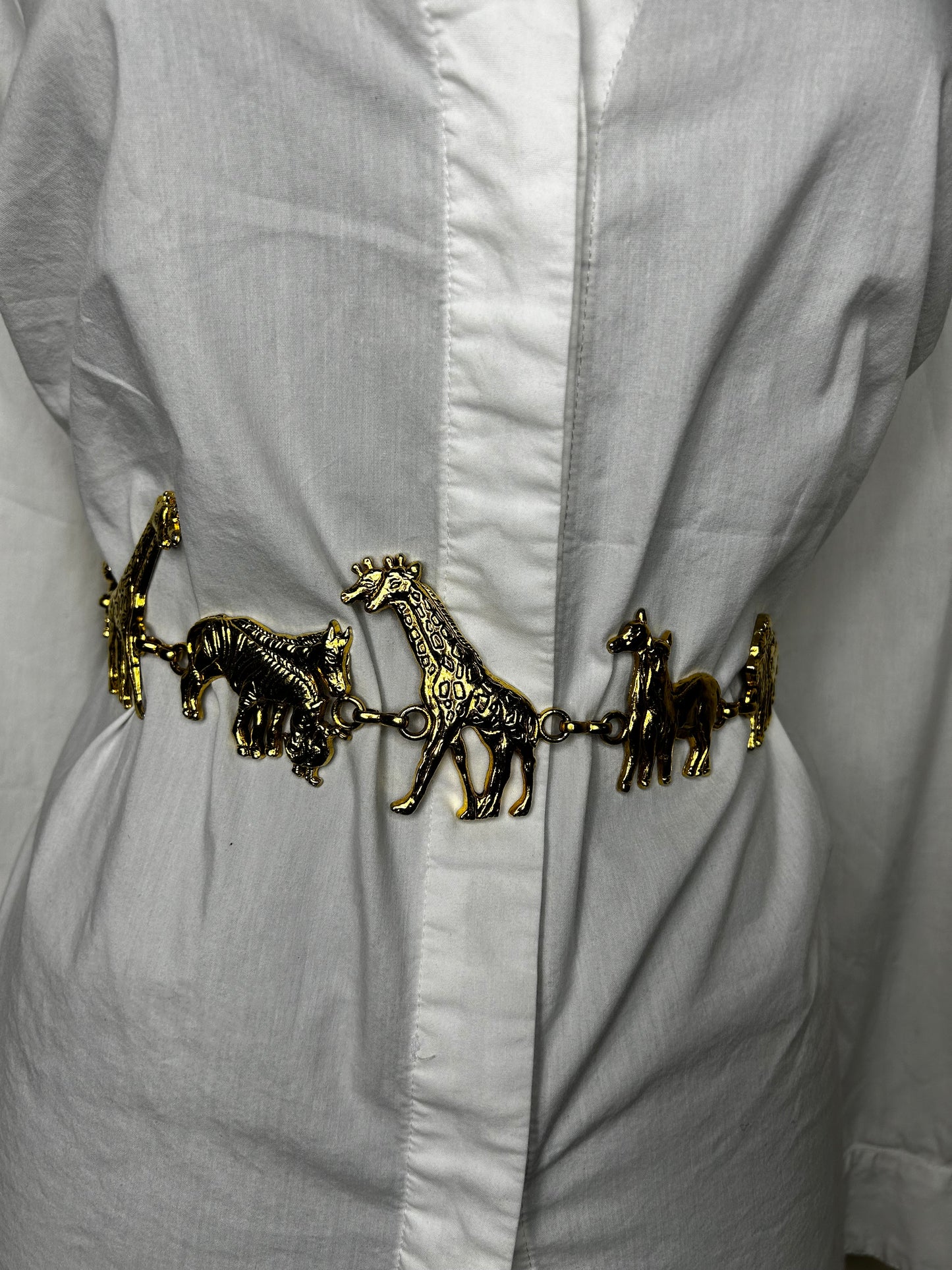 Vintage Gold Noah's Ark Chain Belt