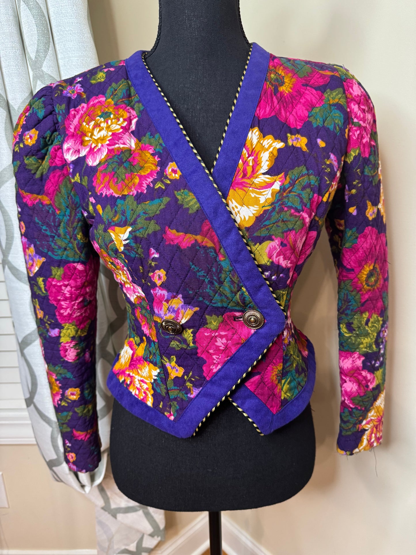 Act I Quilted Vtg Cropped Blazer