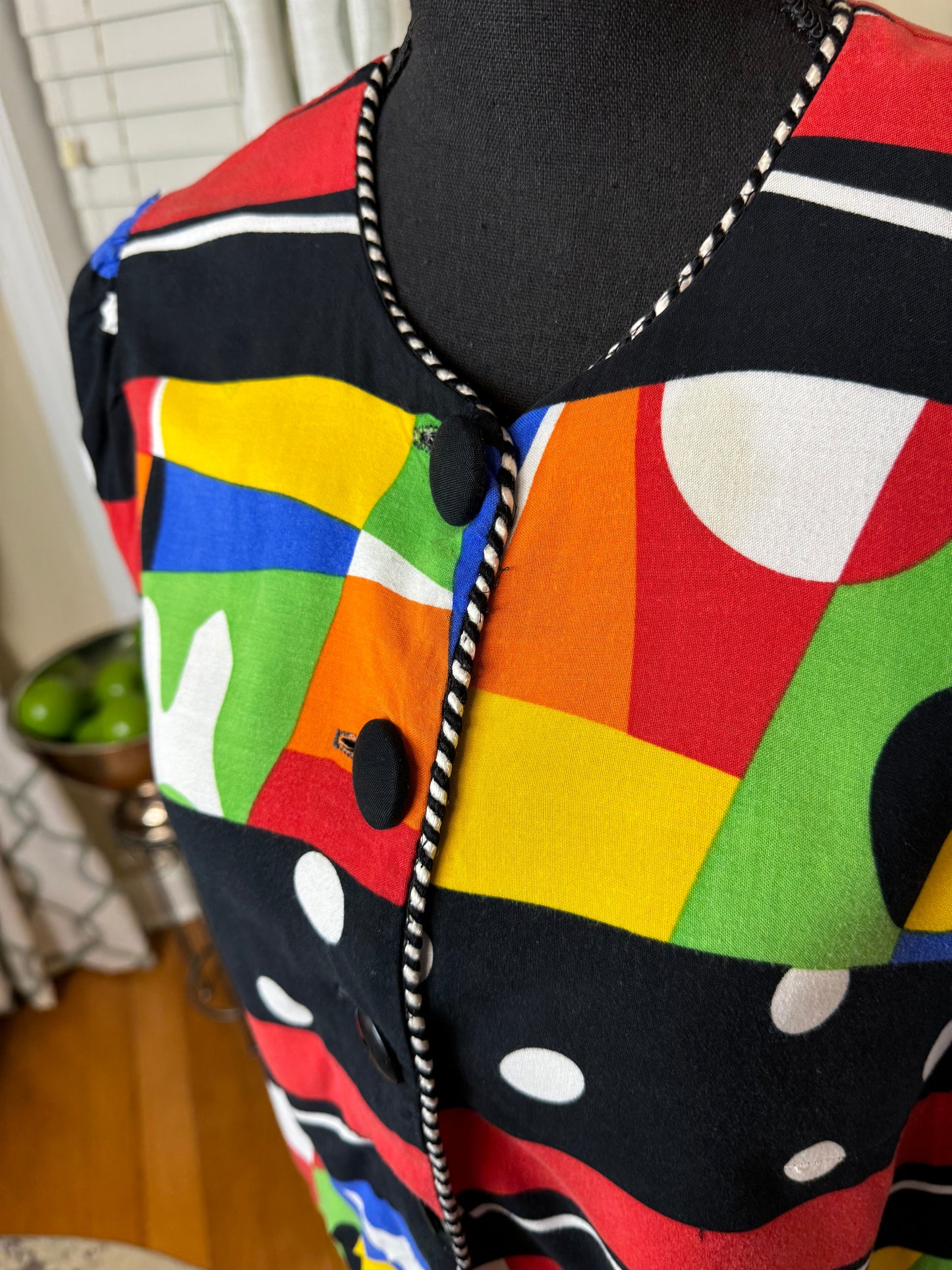 Vintage Multi Print Cropped Blazer