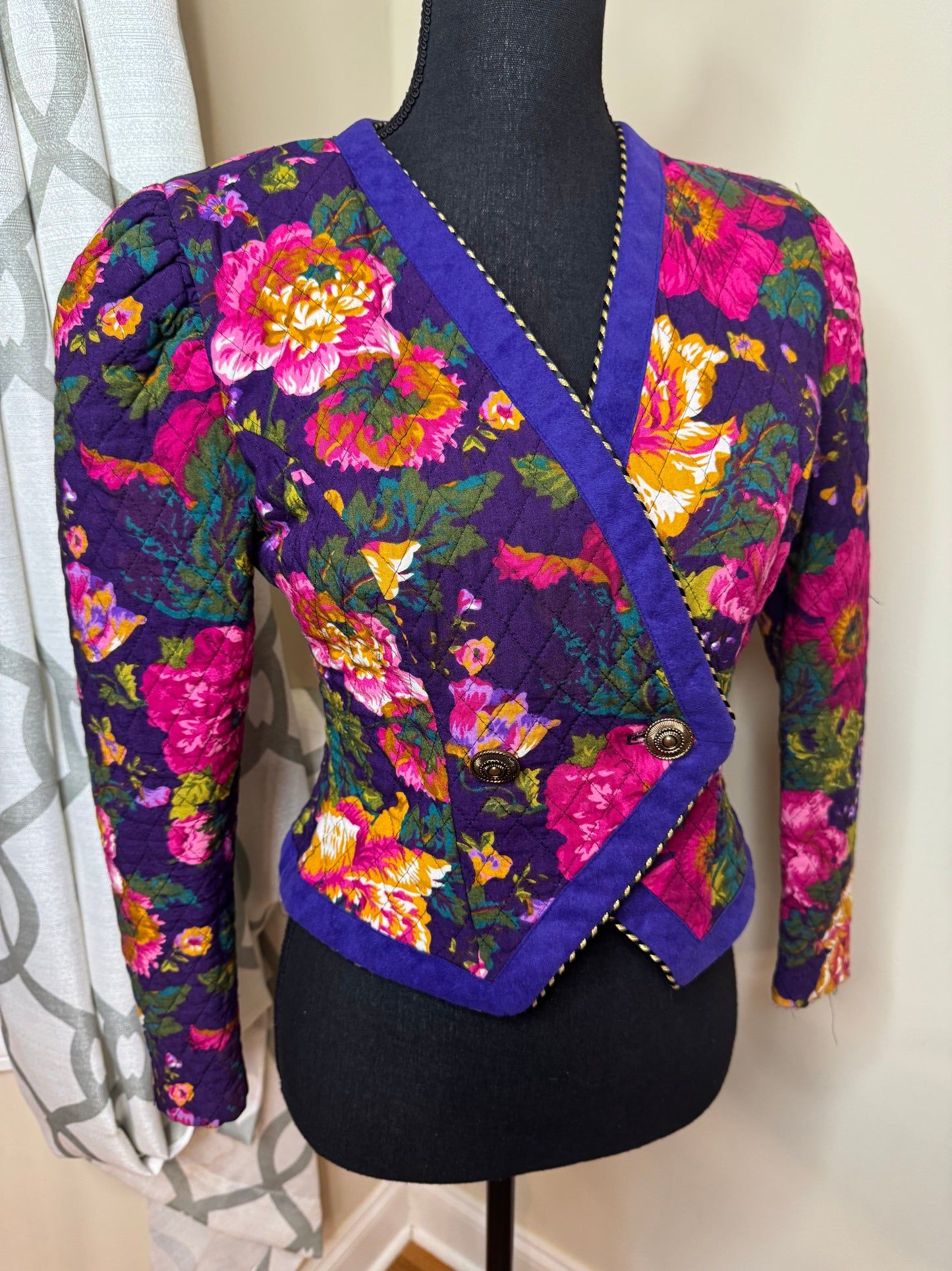 Act I Quilted Vtg Cropped Blazer