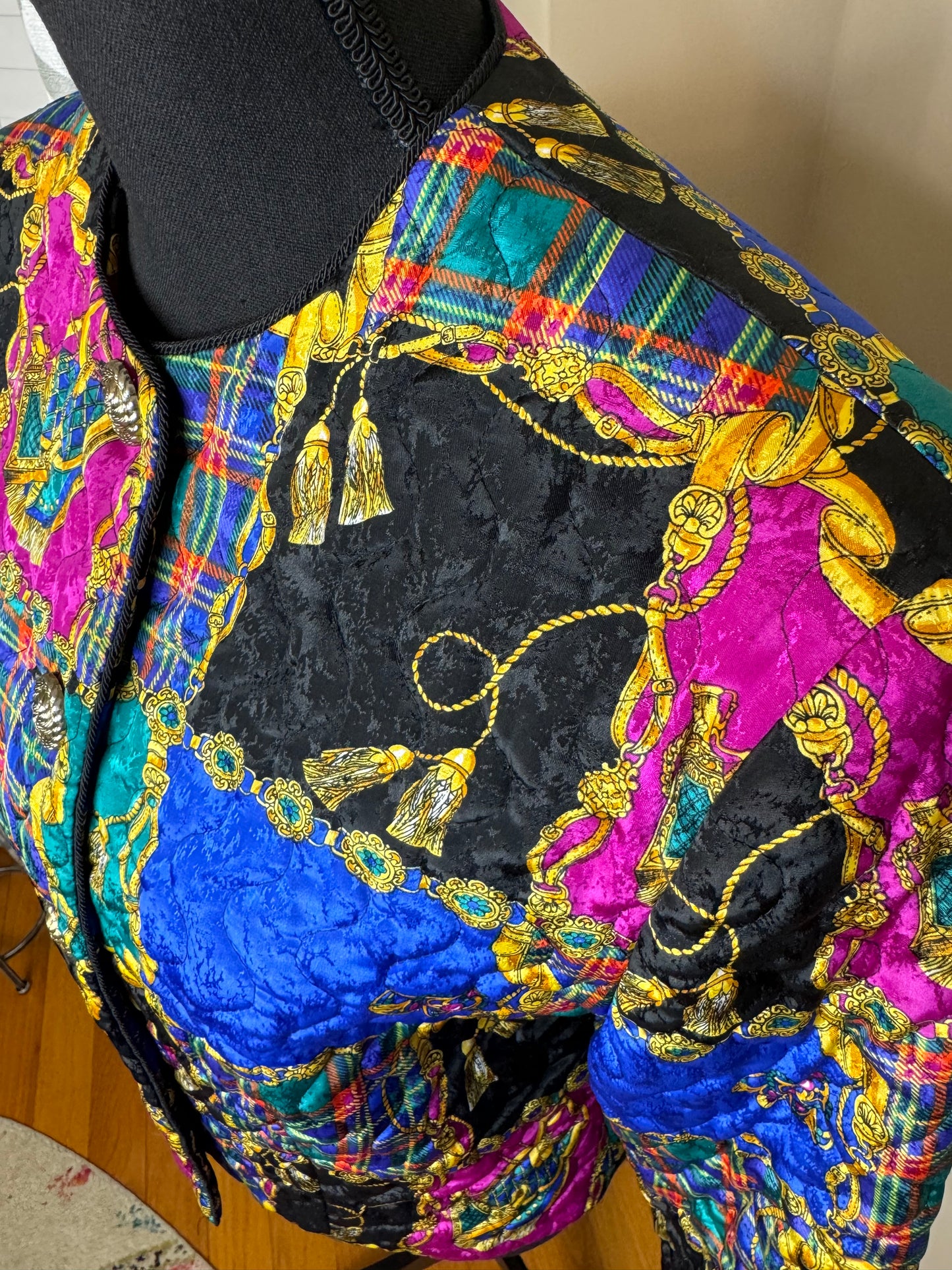 Gay Boyer Collections of New York "Jewel" Print Jacket/Blazer