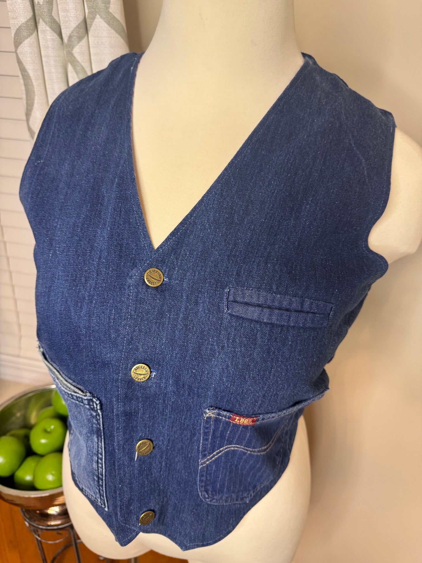 Vtg Lee Denim Vest