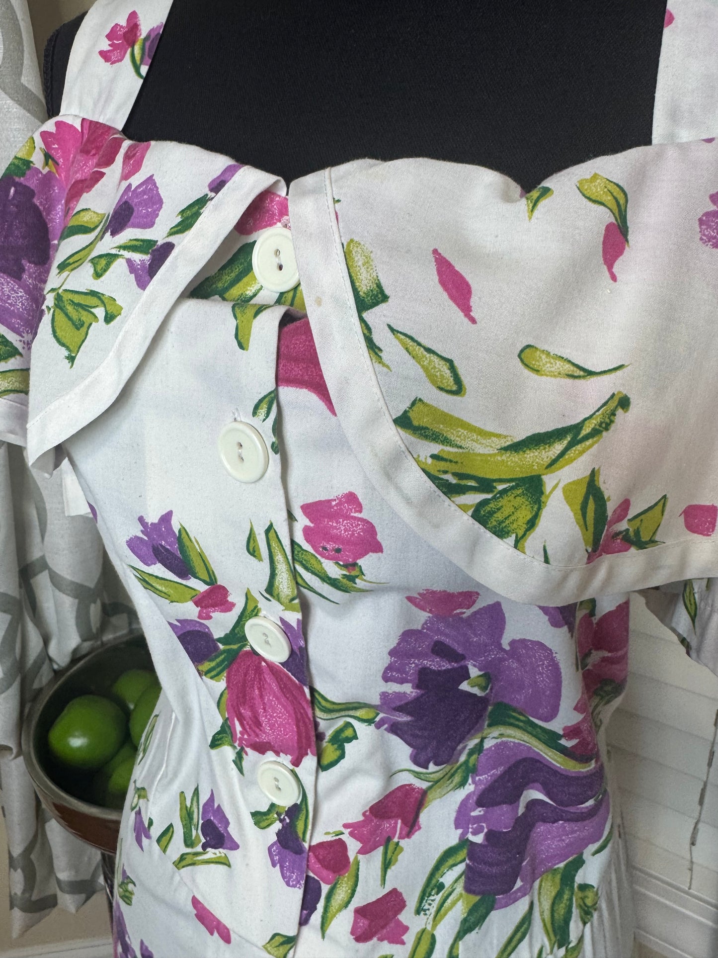 Vintage Lane Bryant Floral Dress with Belt