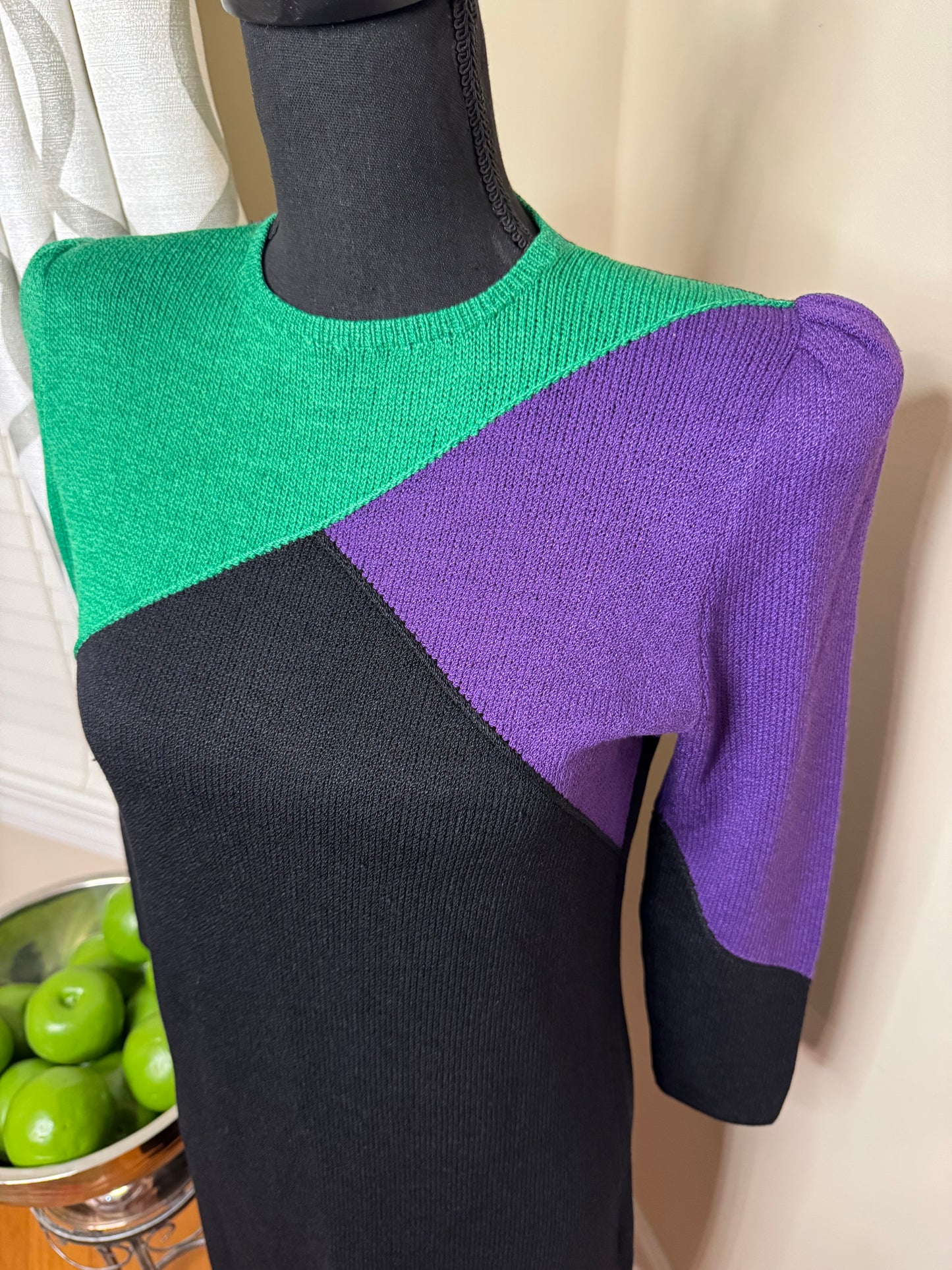 St. John for Saks Fifth Avenue Vtg Colorblock Dress