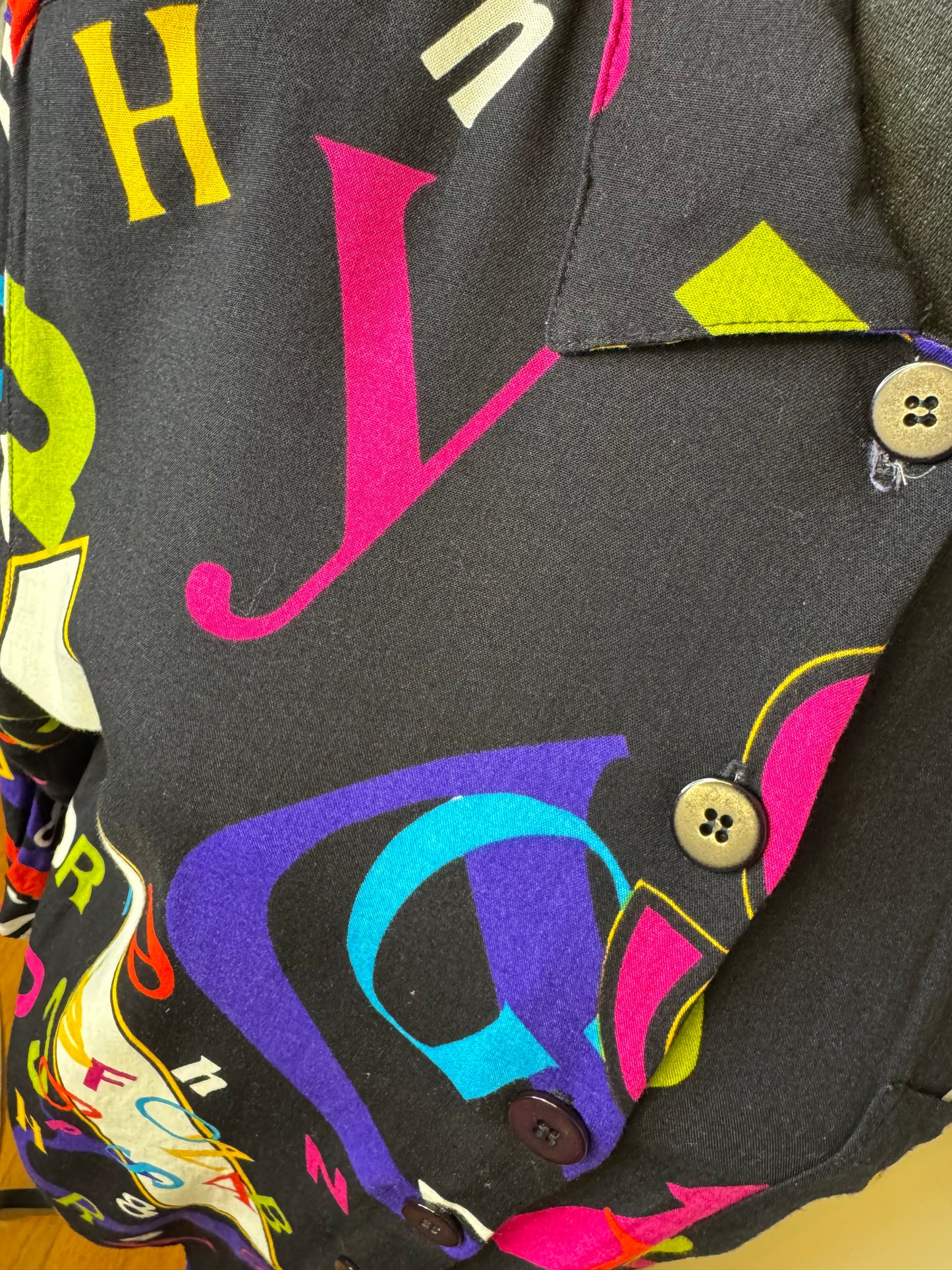 Vtg 80s Alphabet/Number Shirt