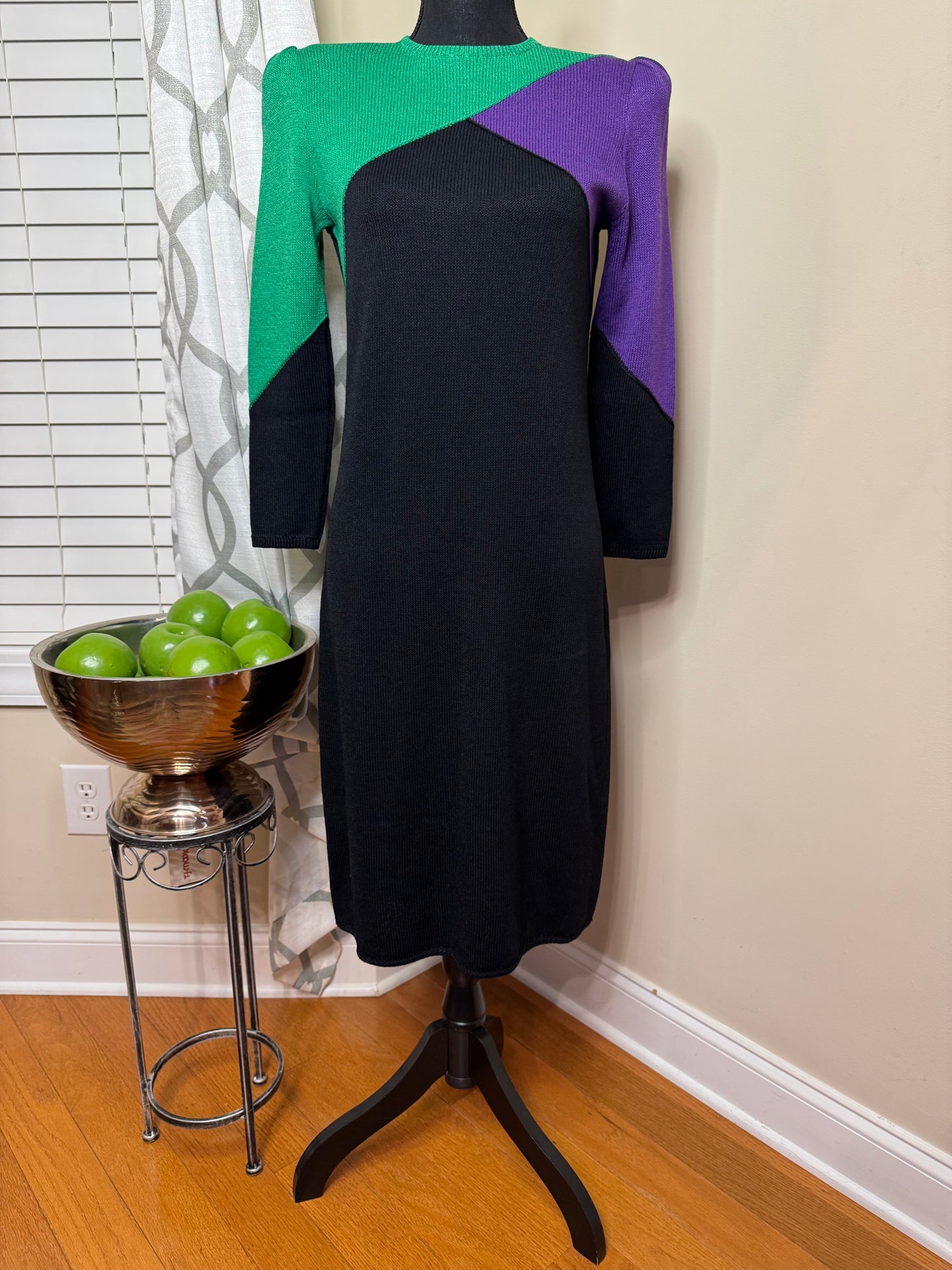 St. John for Saks Fifth Avenue Vtg Colorblock Dress