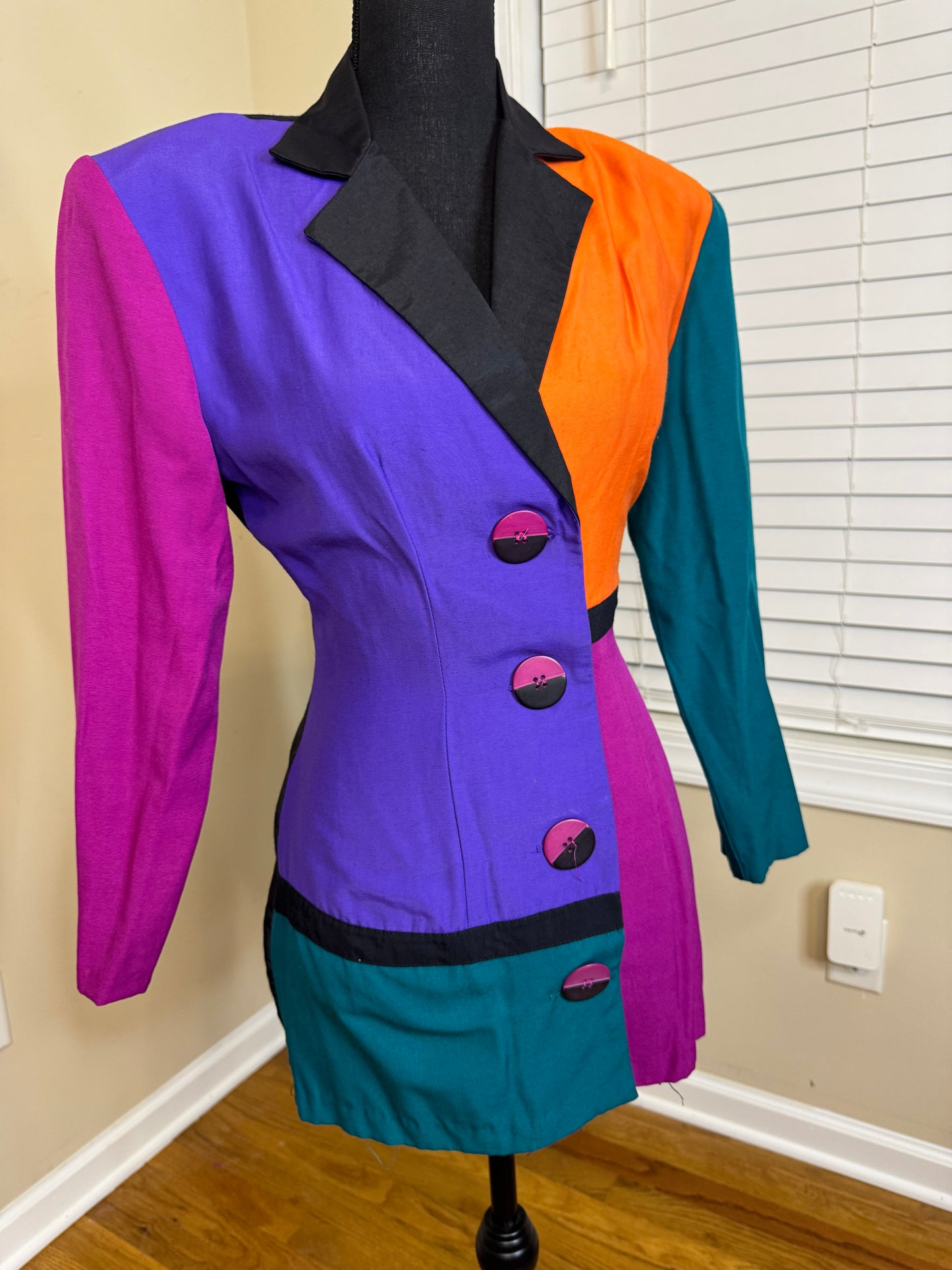 Vtg Addiction Colorblock Blazer