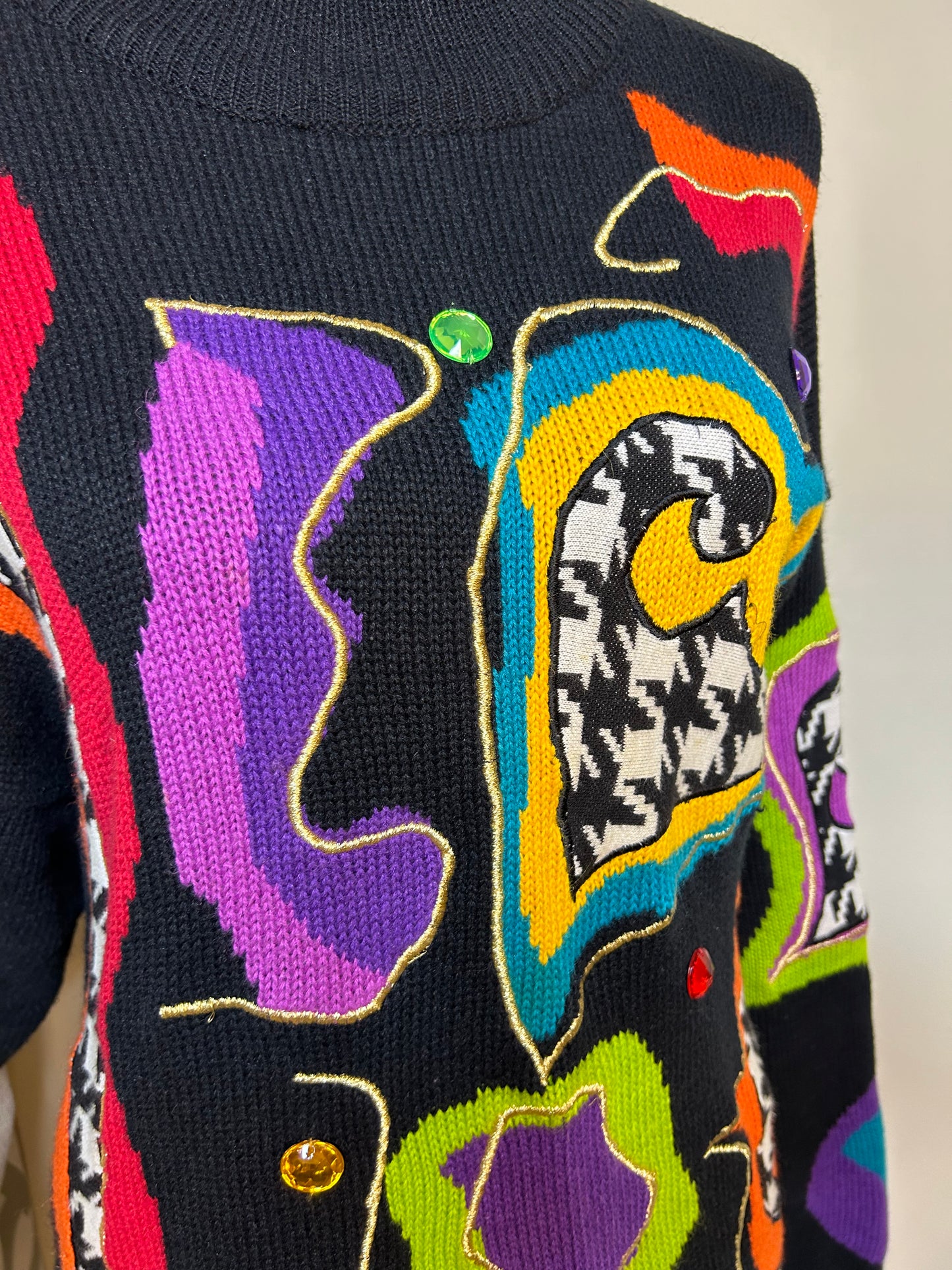 VTG IB Diffusion Bejeweled and Embroidery Sweater