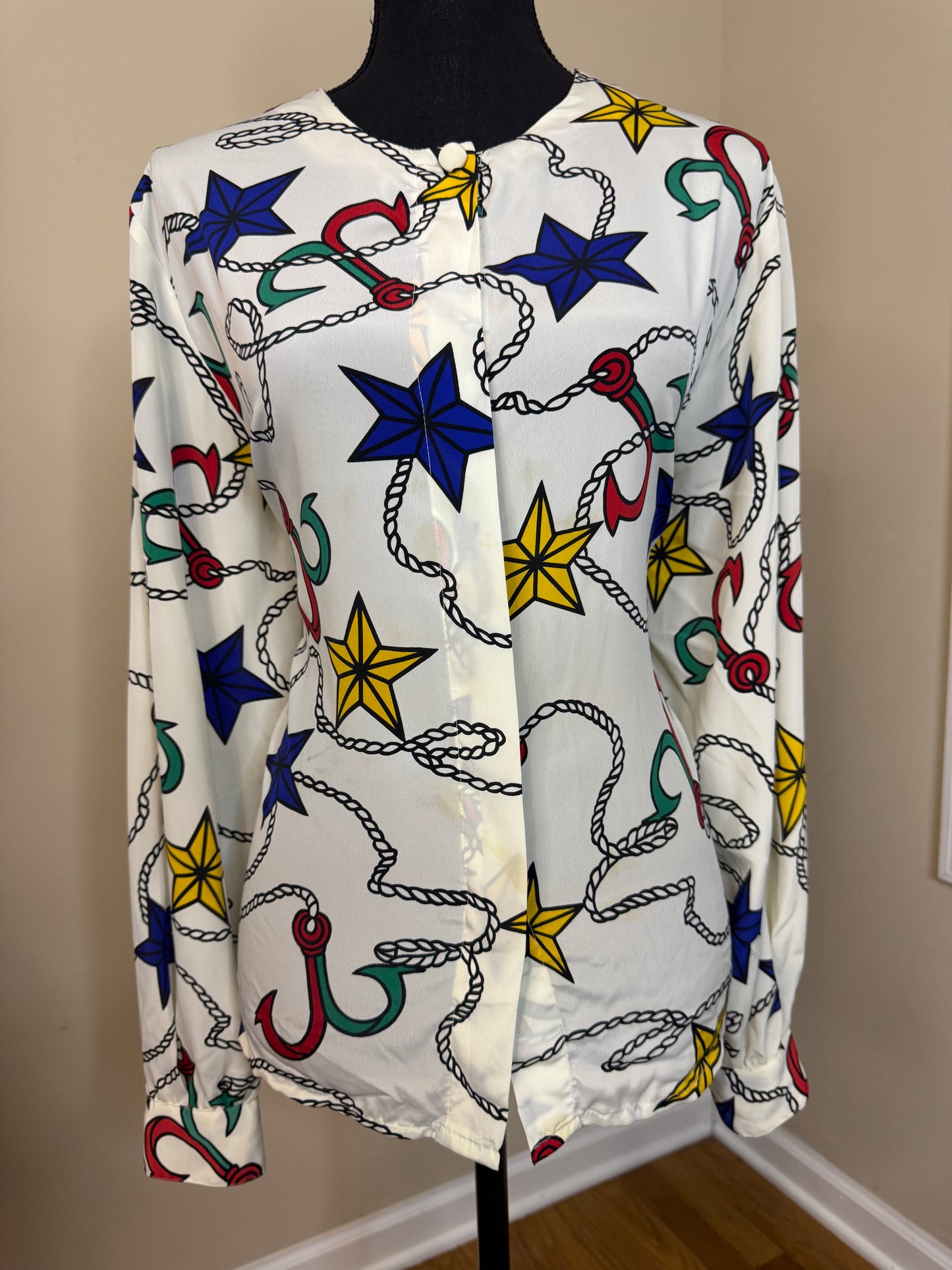 Vtg Marlis Multi-Colored Blouse