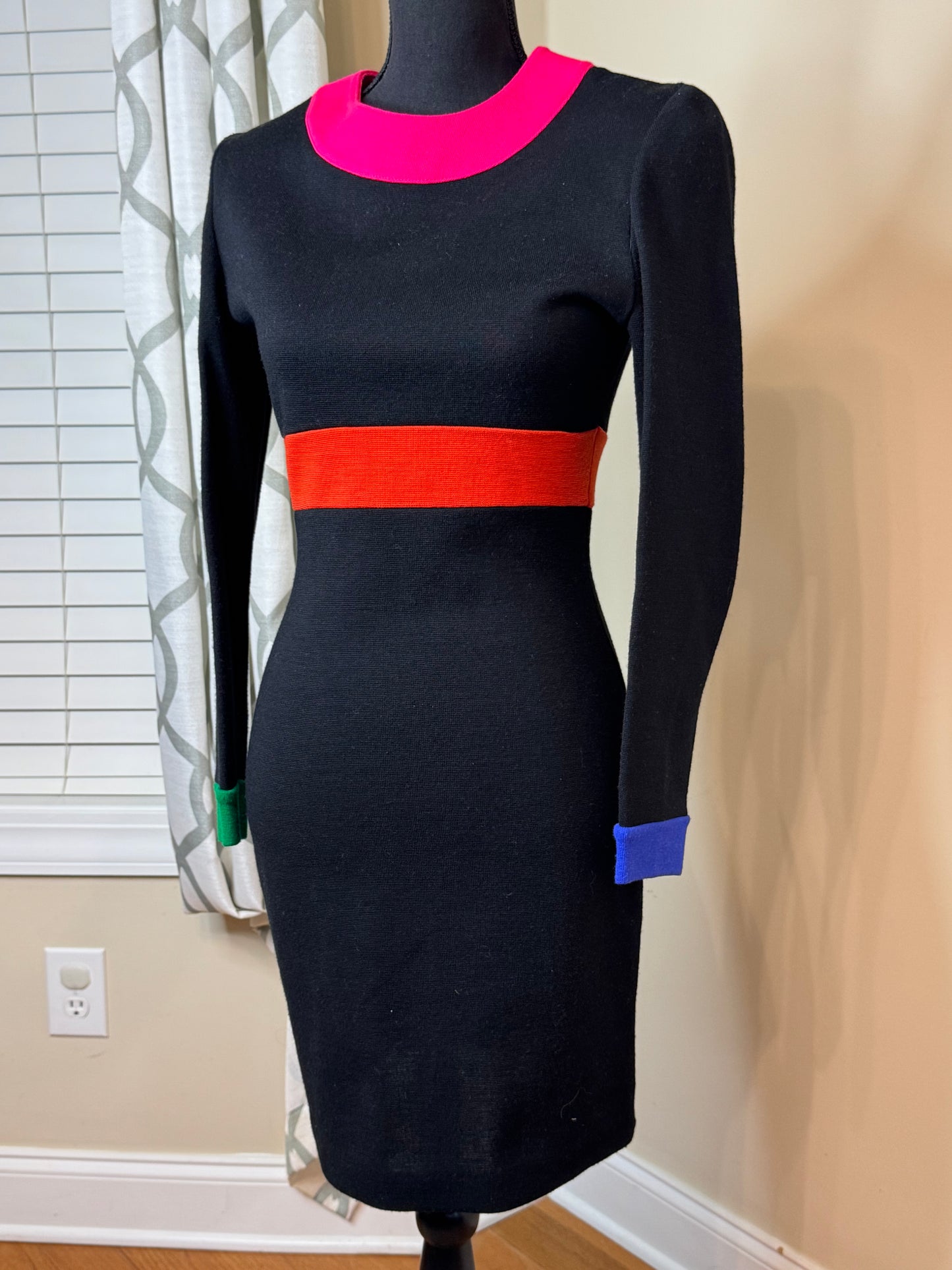 Ann Taylor Vintage Colorblock Sweater Dress