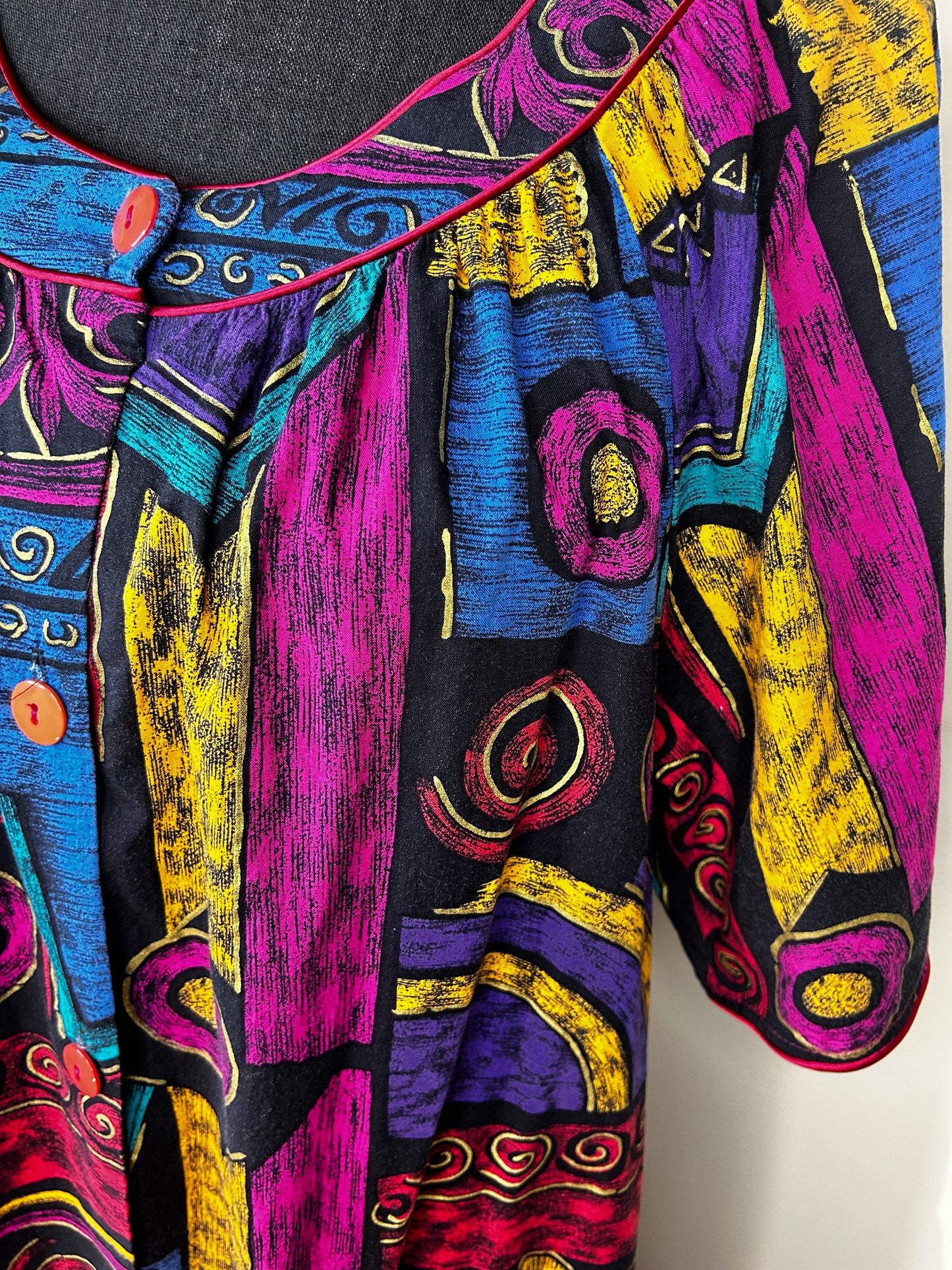 Abstract Print Vintage Dress/Mumu