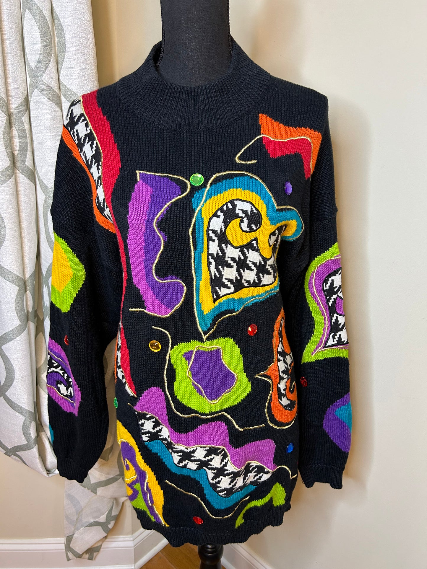 VTG IB Diffusion Bejeweled and Embroidery Sweater