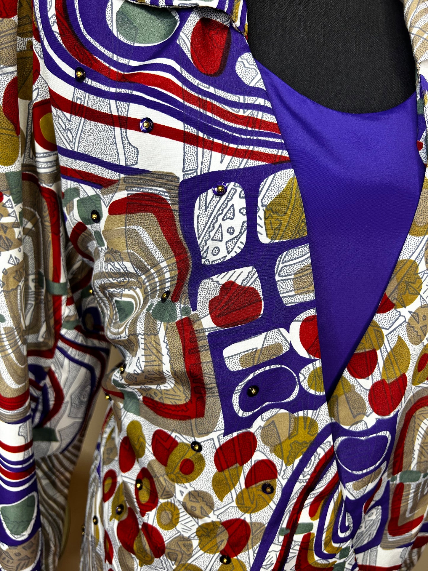 80s Jo Hanna York Blouse with Sequin Accents