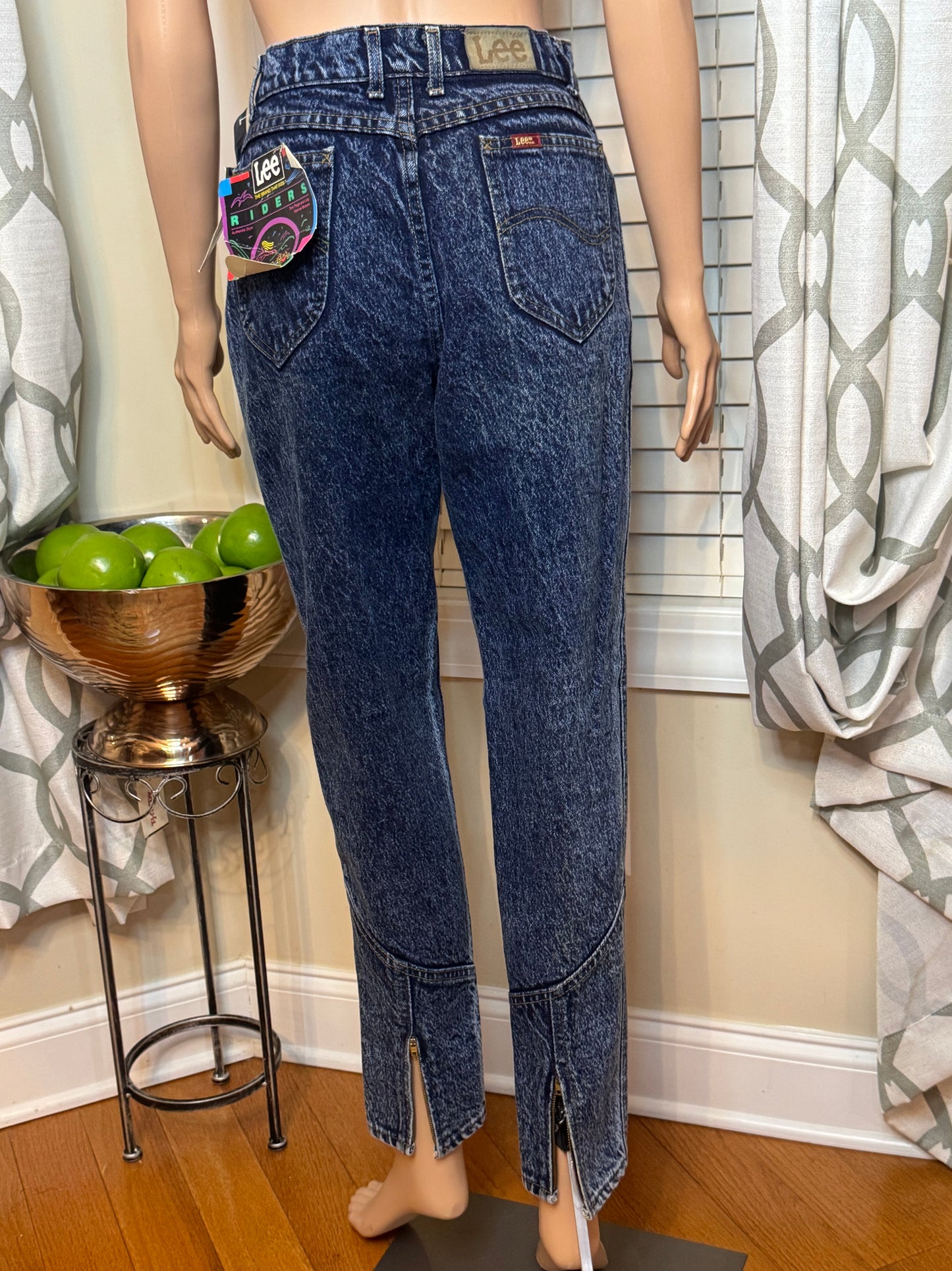 Vintage Lee Glacier Wash Rider Jeans with Zip Ankles NWT