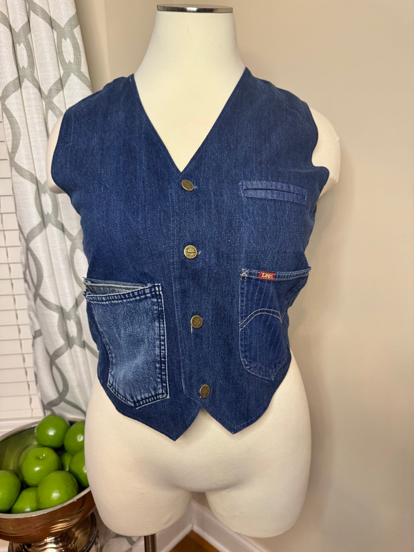 Vtg Lee Denim Vest