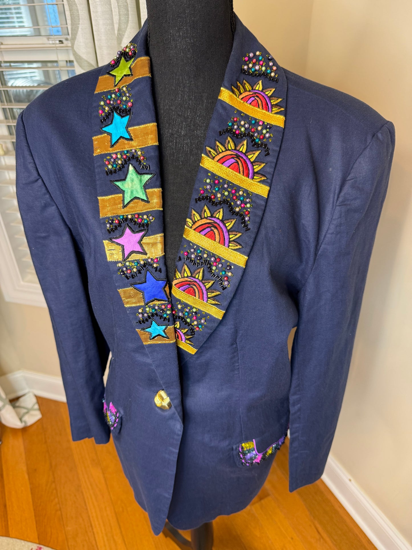 Vintage Cedars Beaded and Embroidered Blazer