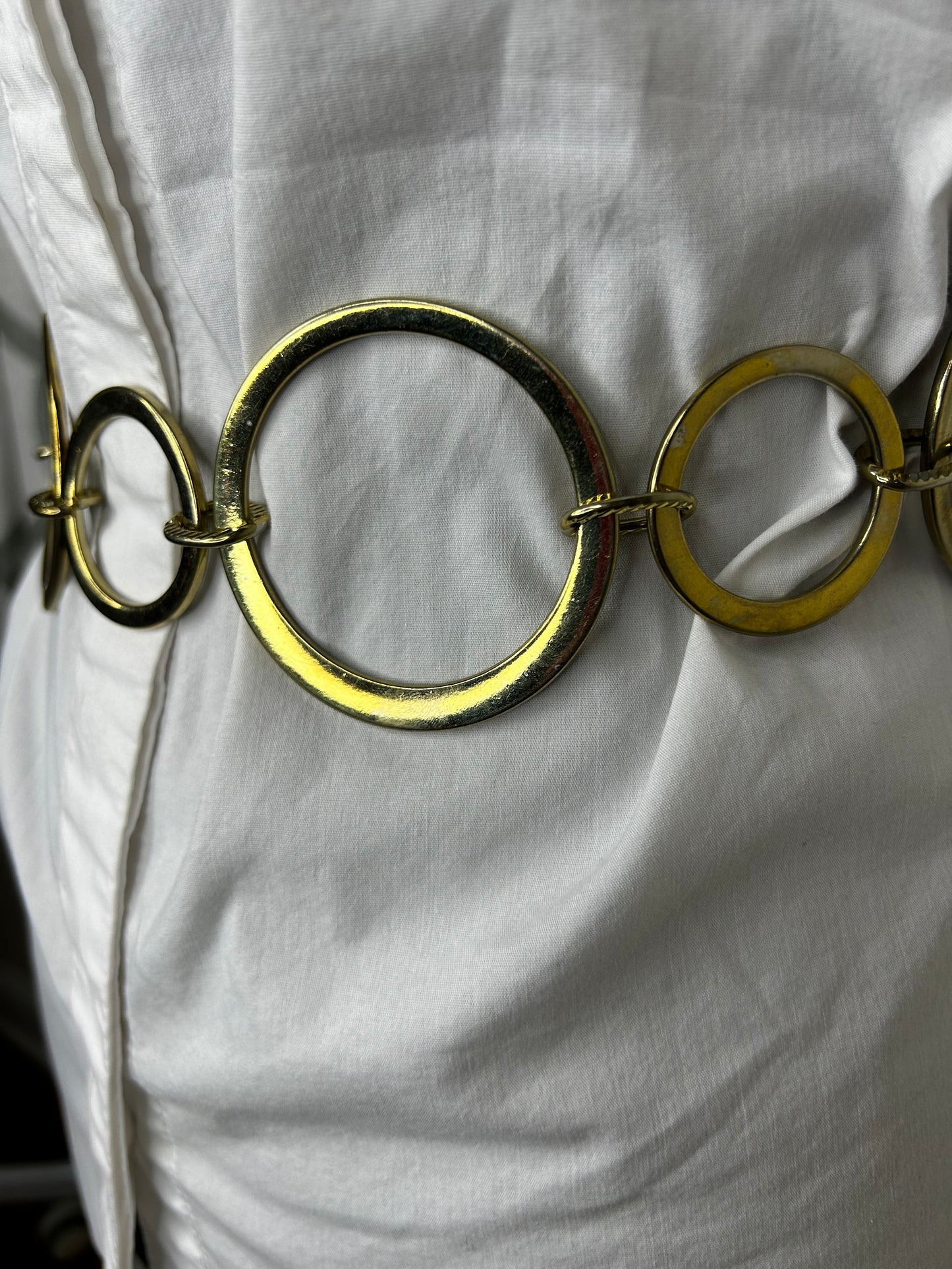 Gold Large Ring Chain Belt