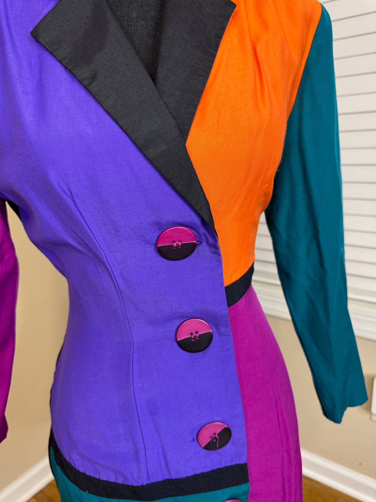 Vtg Addiction Colorblock Blazer