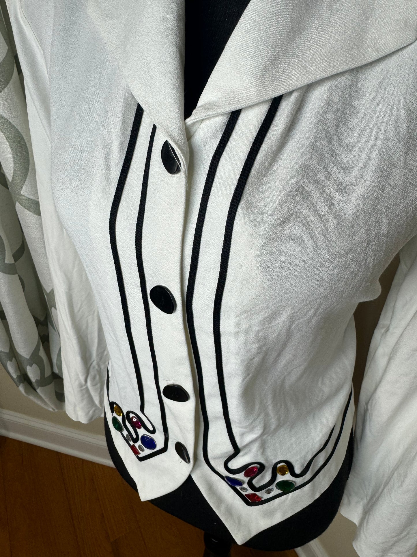 Michael Taylor Bejeweled Cropped Blazer NWT