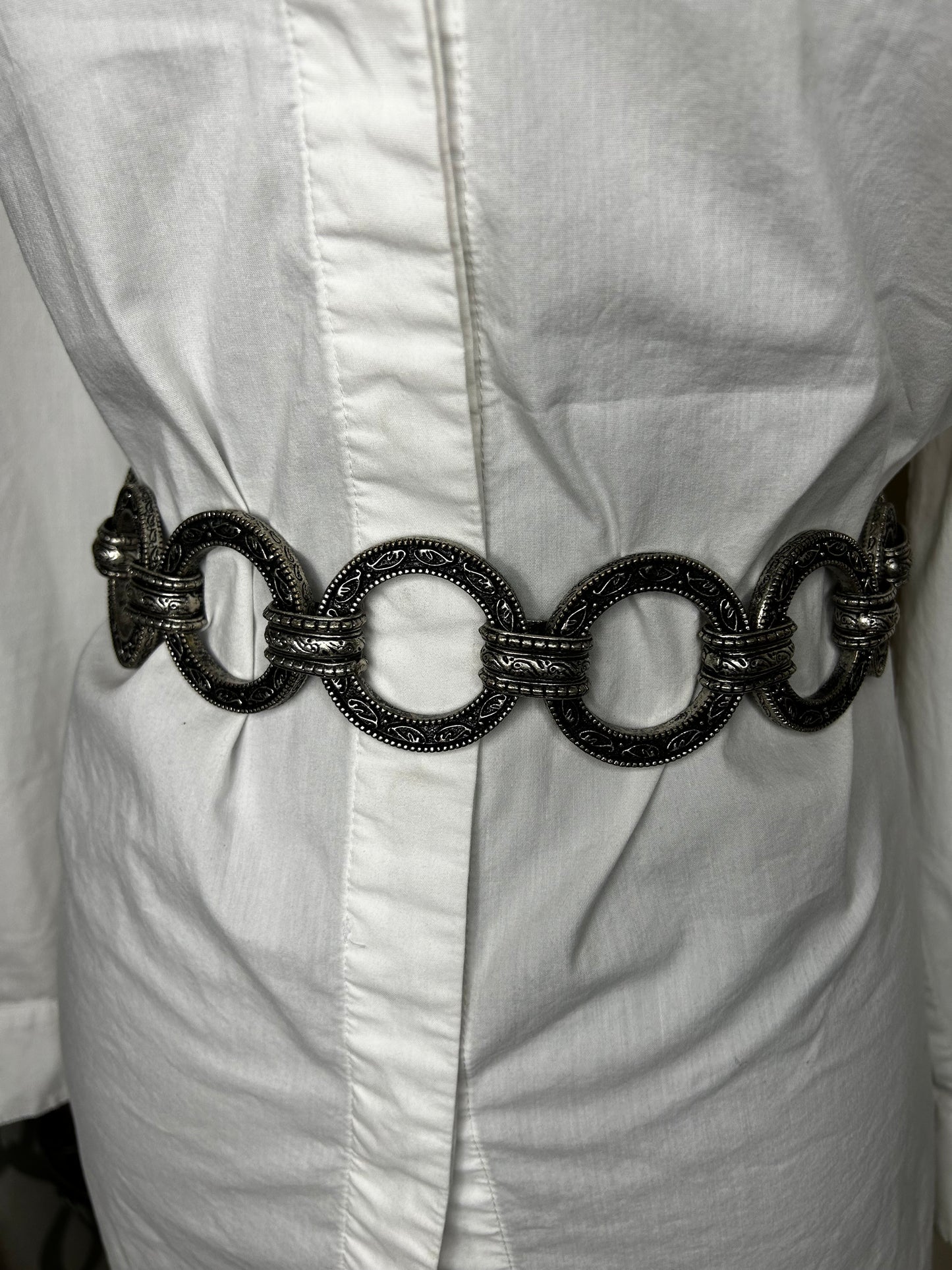 Vintage Chico's Chain Belt (Silver/Black Mixed)