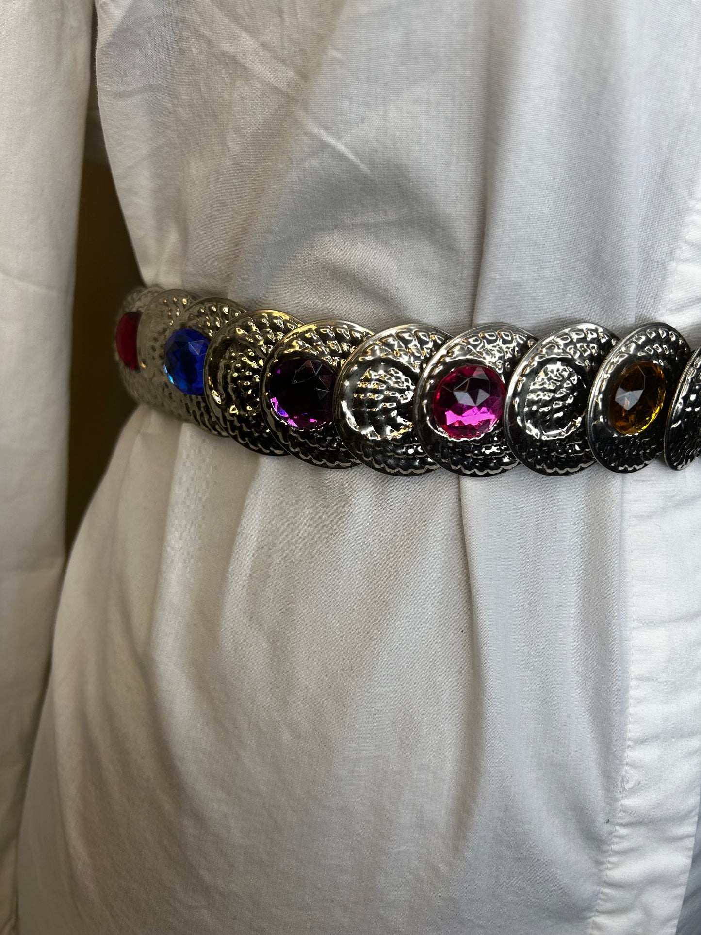 Vtg 80s Bejeweled Belt