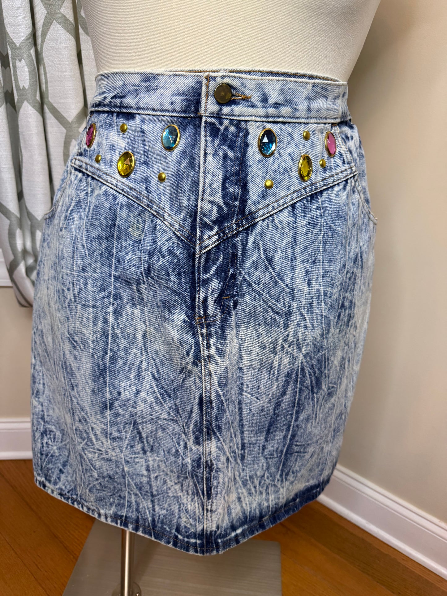 Vtg International Zalerno Sportswear Bejeweled Skirt