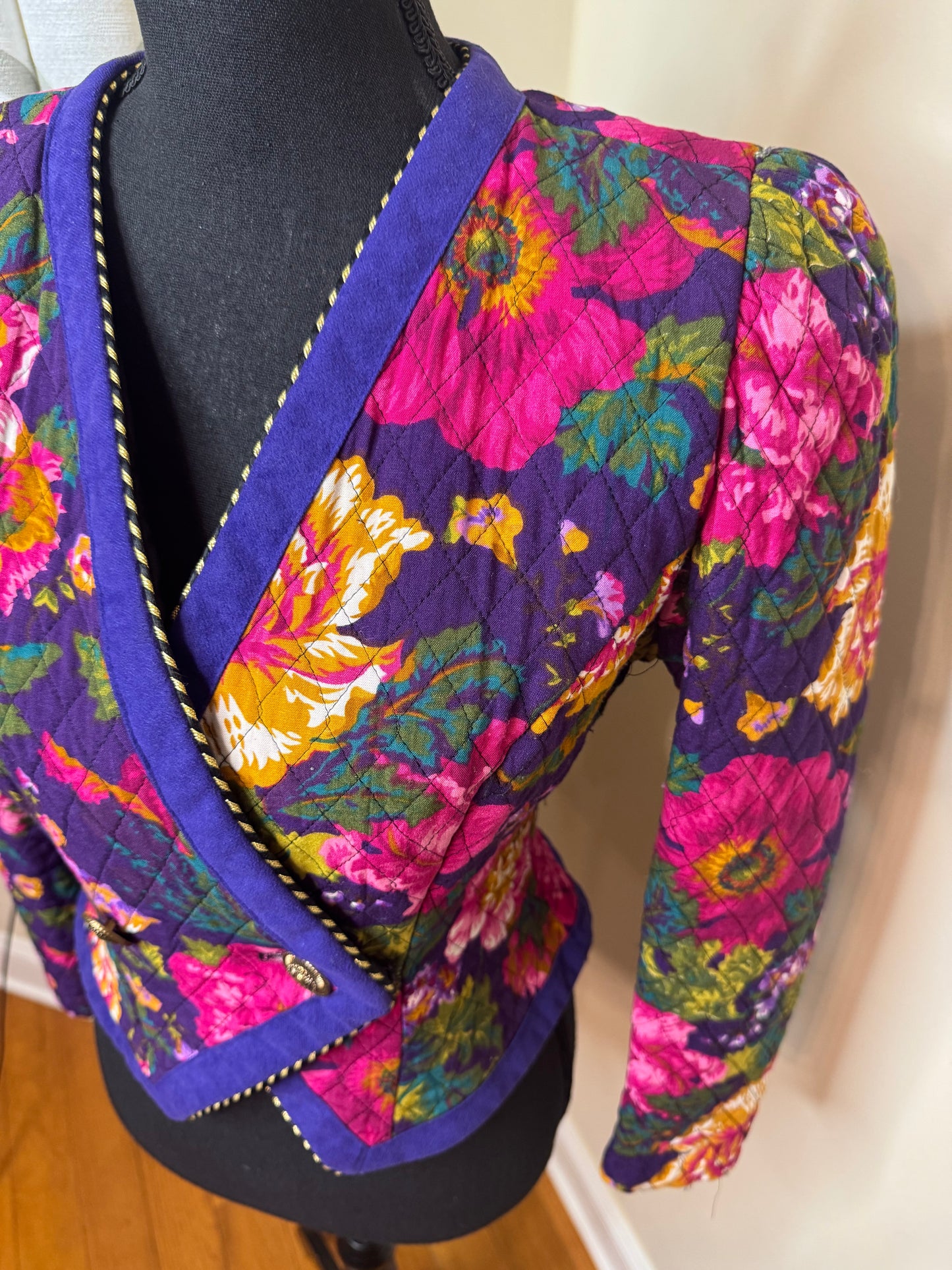 Act I Quilted Vtg Cropped Blazer
