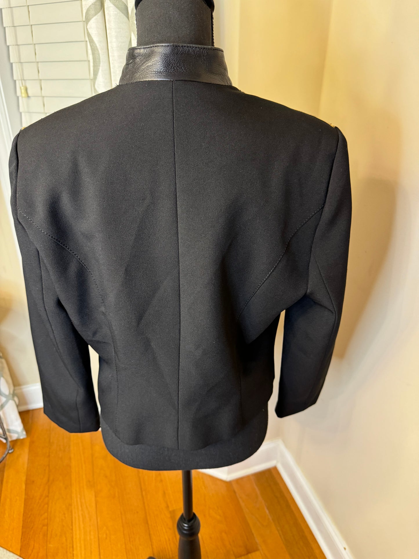 Alberto Makali Goat Hair and Leather Trimmed Jacket