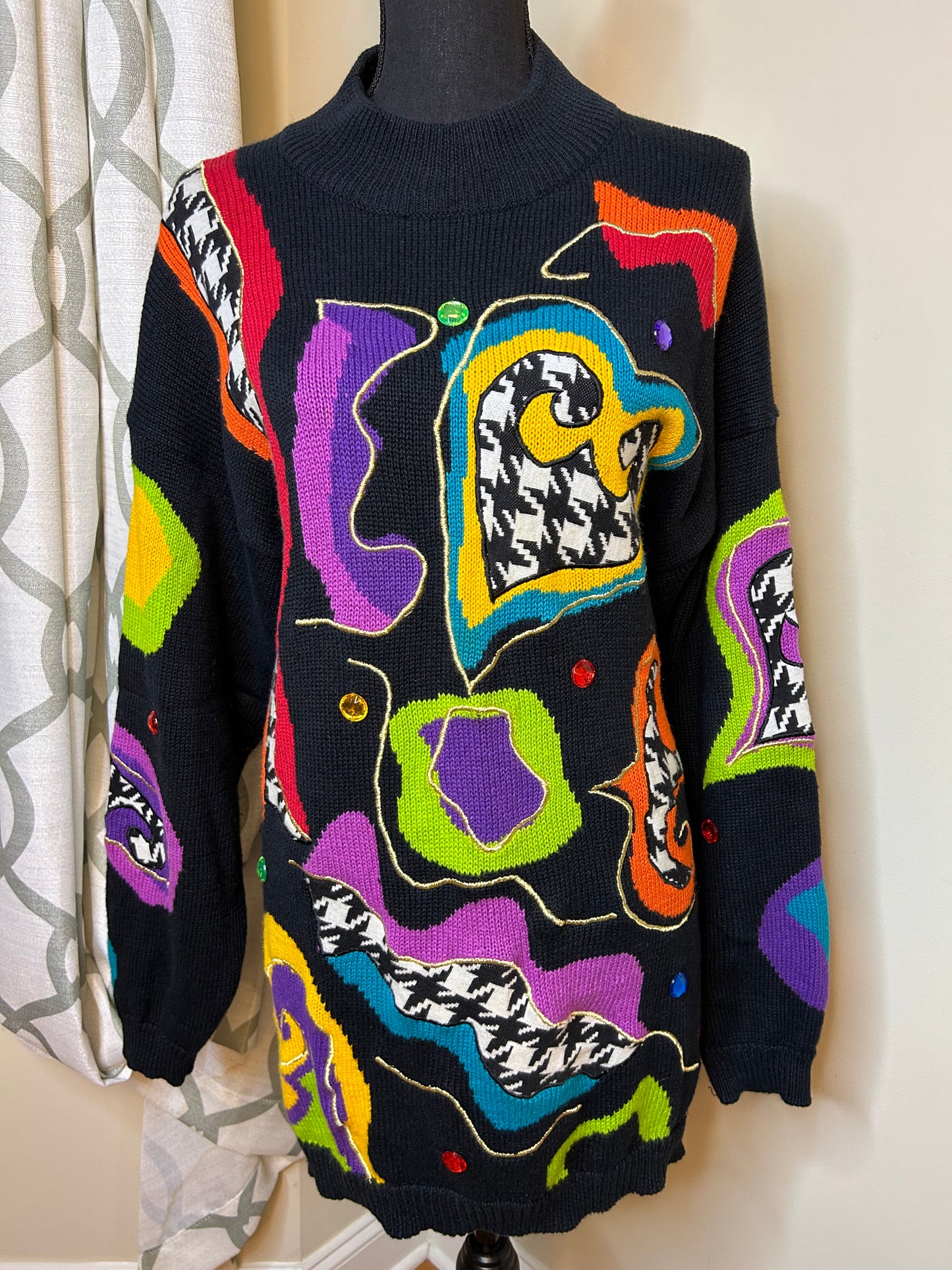 VTG IB Diffusion Bejeweled and Embroidery Sweater