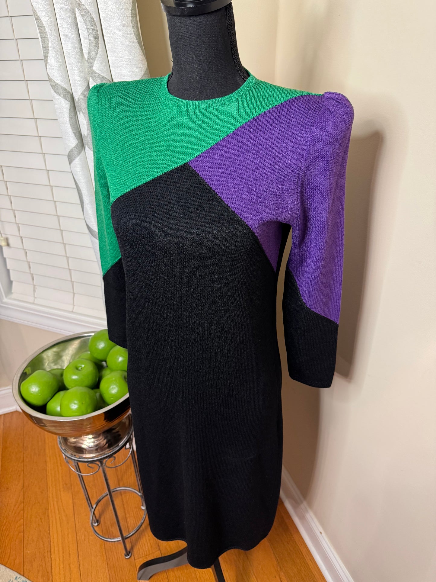 St. John for Saks Fifth Avenue Vtg Colorblock Dress