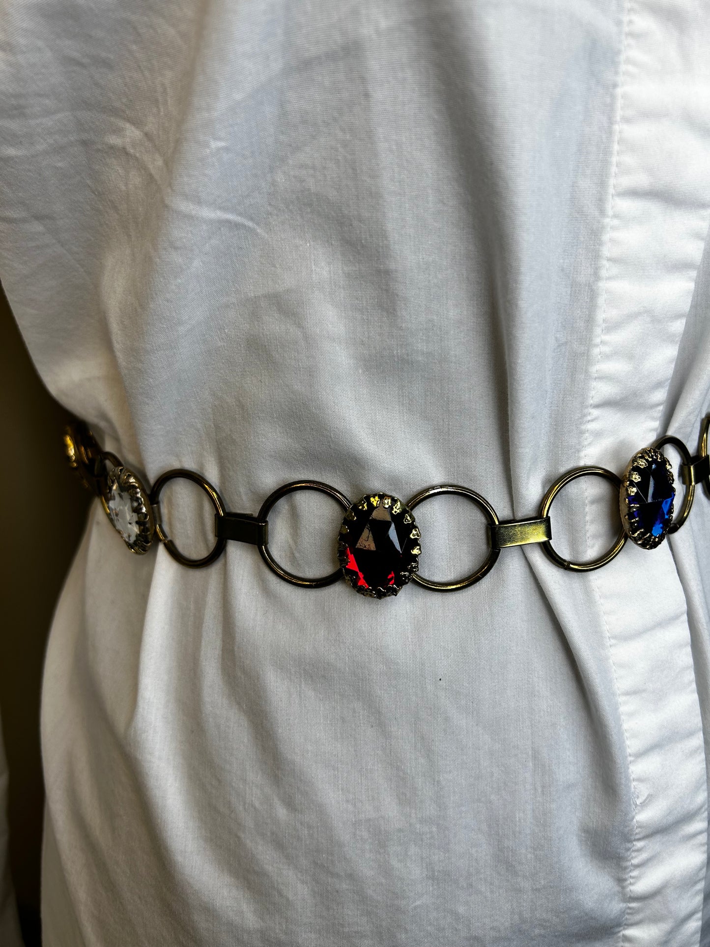 Gold Tone Gemstone Belt
